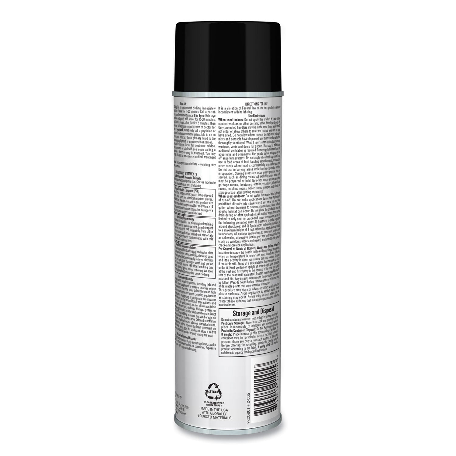 Claire® Jet Force Wasp & Hornet Killer, 14 oz Aerosol Spray, 12/Carton