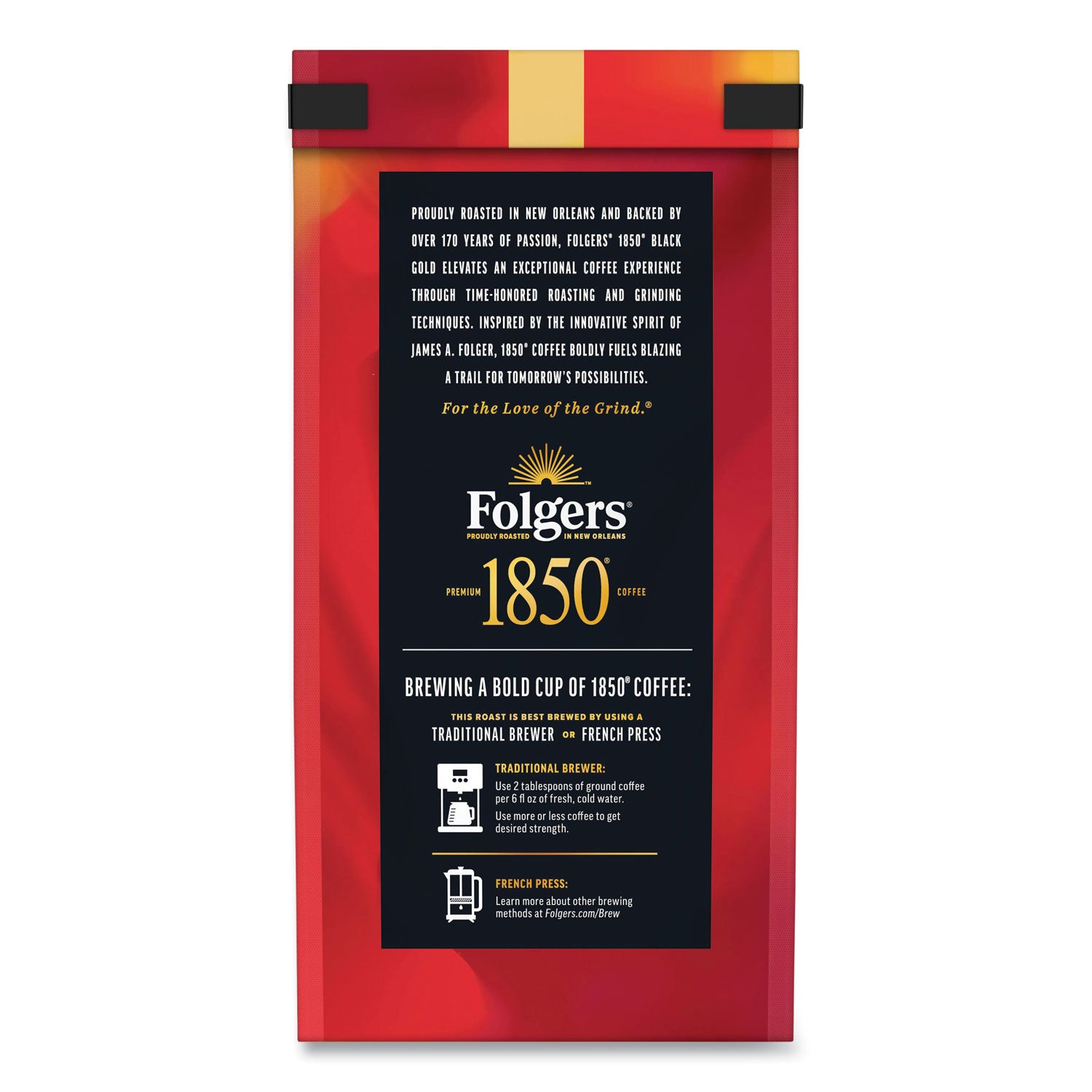 1850 Coffee, Black Gold, 12 oz Bag