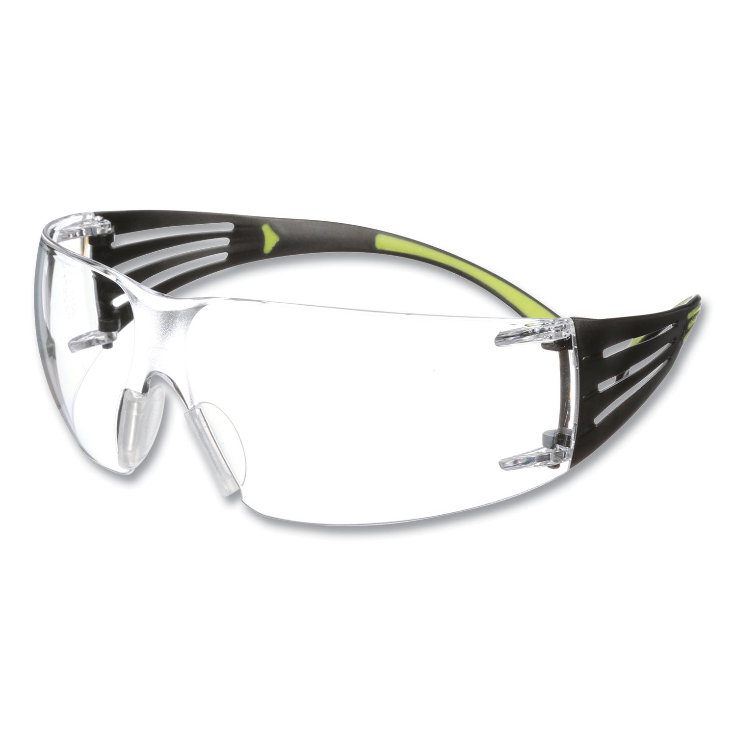 3M™ SecureFIt Protective Eyewear, 400 Series, Green Plastic Frame, Clear Polycarbonate Lens