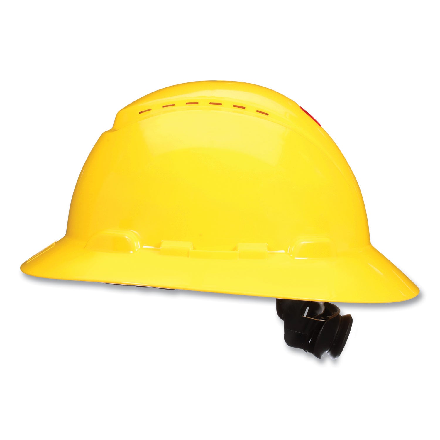 3M™ SecureFit H-Series Hard Hats, H-800 Vented Hat with UV Indicator, 4-Point Pressure Diffusion Ratchet Suspension, Yellow