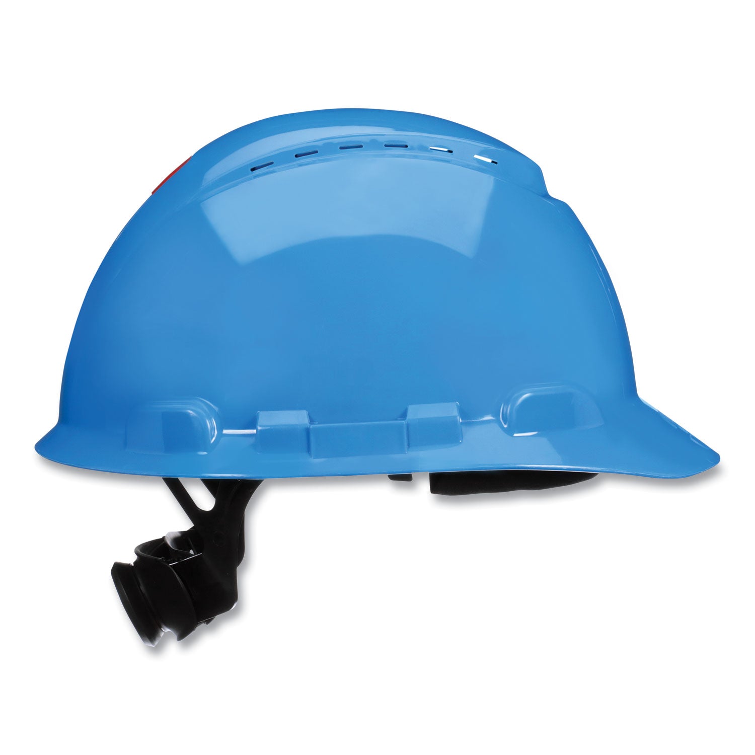 3M™ SecureFit H-Series Hard Hats, H-700 Vented Cap with UV Indicator, 4-Point Pressure Diffusion Ratchet Suspension, Blue