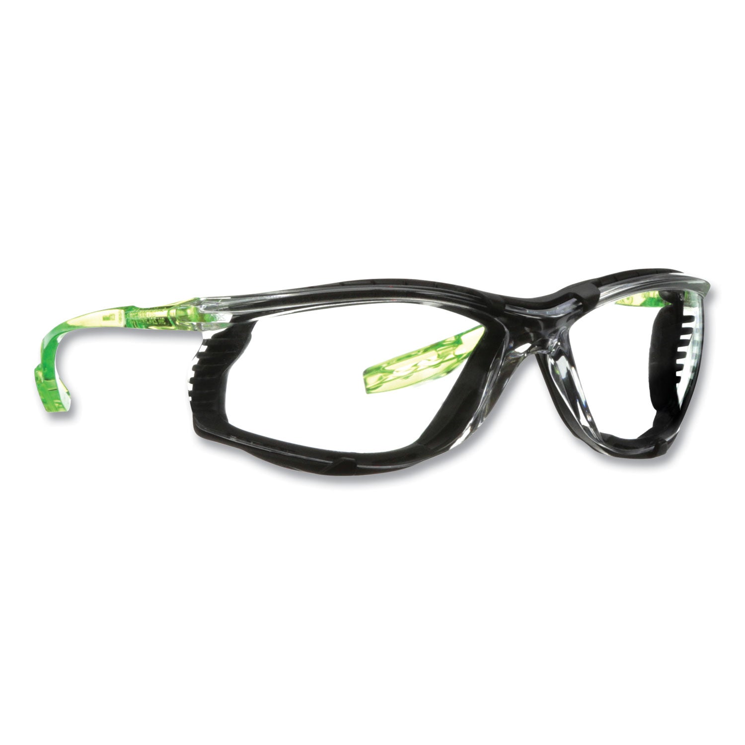 Solus CCS Series Protective Eyewear, Green Plastic Frame, Clear Polycarbonate Lens