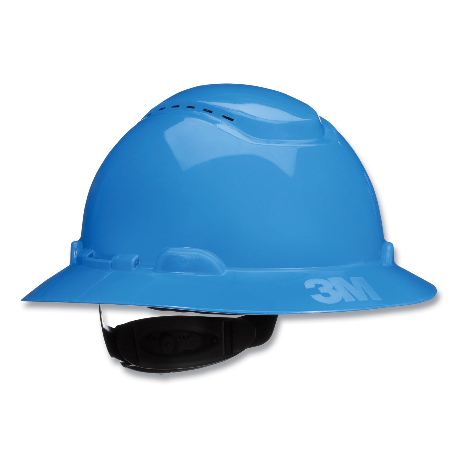 3M™ SecureFit H-Series Hard Hats, H-800 Vented Hat with UV Indicator, 4-Point Pressure Diffusion Ratchet Suspension, Blue