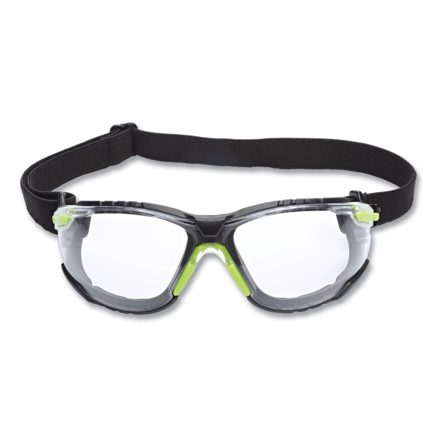 3M™ Solus 1000-Series Safety Glasses, Green Plastic Frame, Clear Polycarbonate Lens