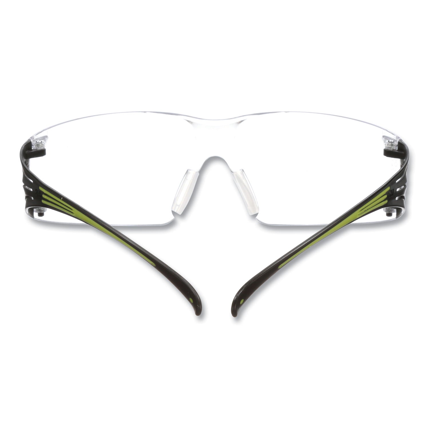 3M™ SecureFIt Protective Eyewear, 400 Series, Green Plastic Frame, Clear Polycarbonate Lens