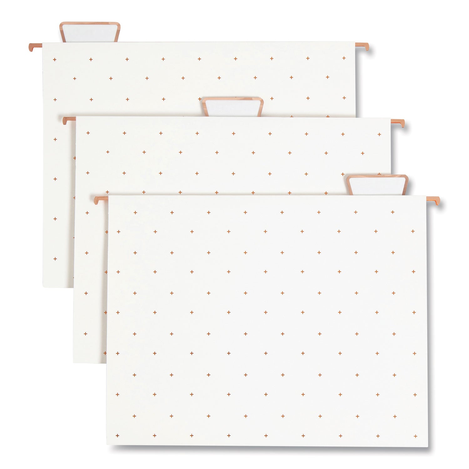 U Brands Letter-Size Desktop Fashion Filing Set, Rose Gold, (1) Rack, (3) Hanging Folders, (3) File Folders, (2) Trays,(1) Mail Sorter