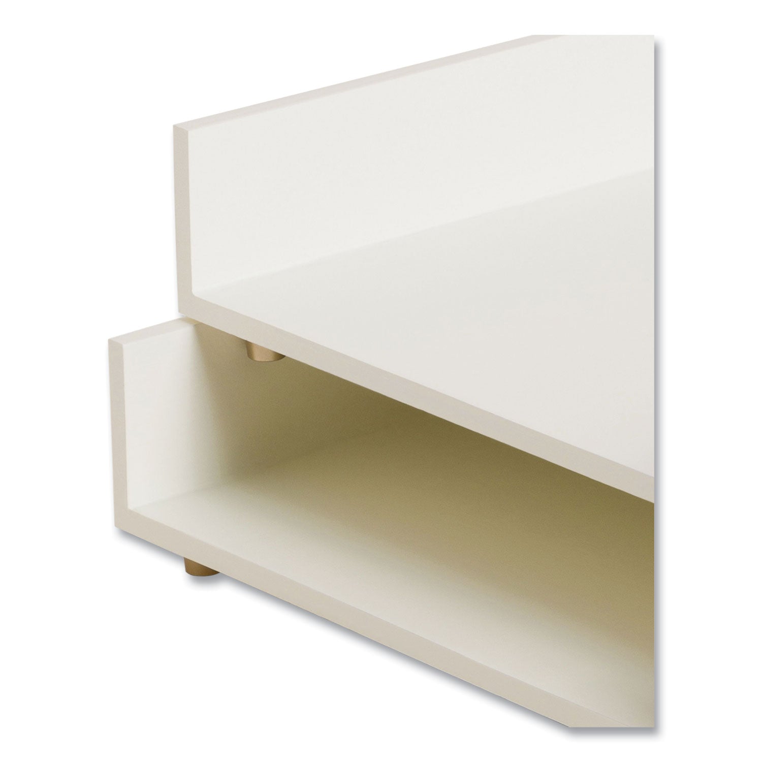 U Brands Juliet Paper Tray, 1 Section, Holds 11" x 8.5" Files, 10 x 12.25 x 2.5, White