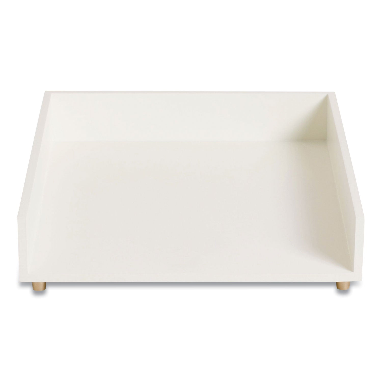 U Brands Juliet Paper Tray, 1 Section, Holds 11" x 8.5" Files, 10 x 12.25 x 2.5, White