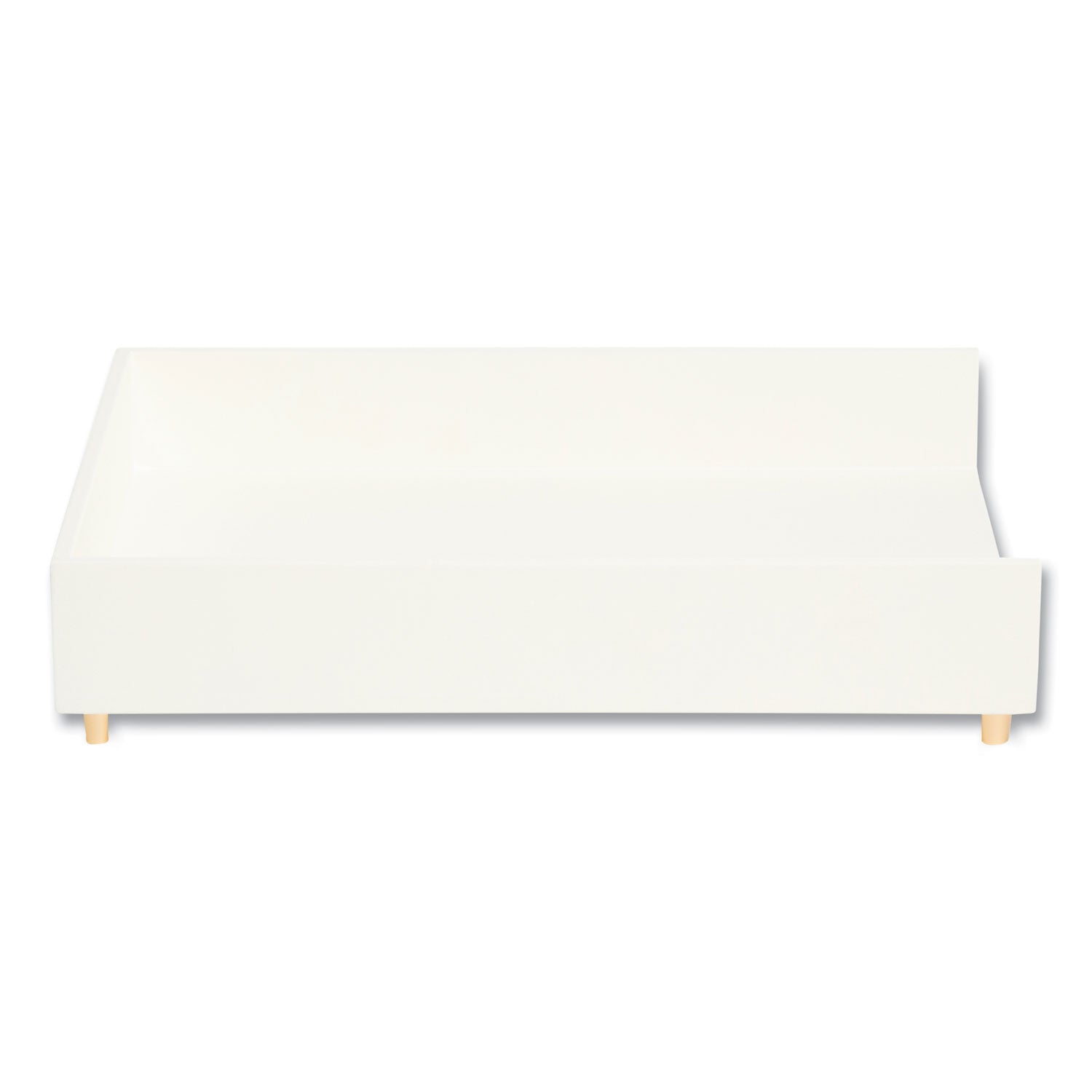 U Brands Juliet Paper Tray, 1 Section, Holds 11" x 8.5" Files, 10 x 12.25 x 2.5, White