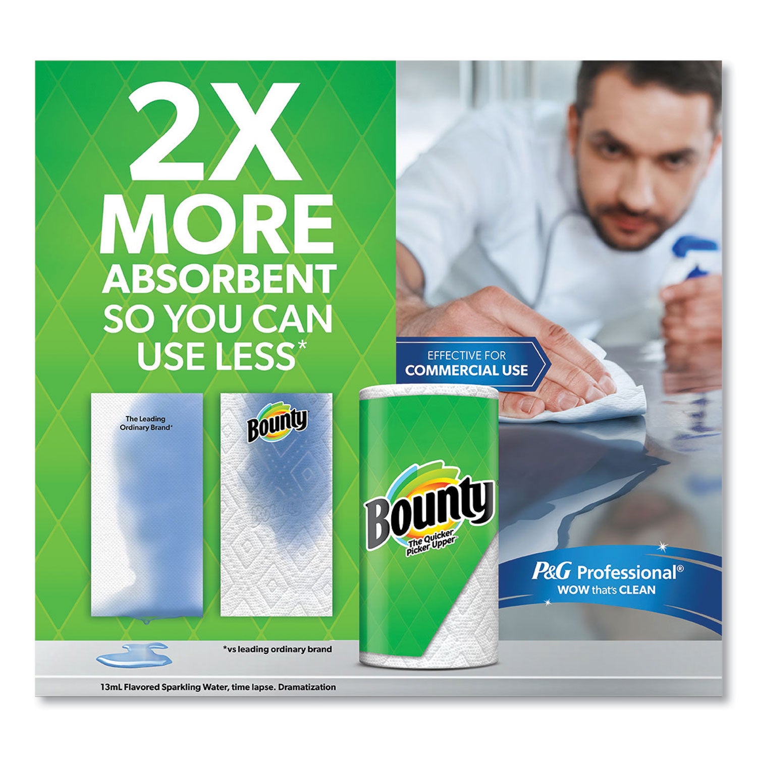 Bounty® Select-a-Size Kitchen Roll Paper Towels, 2-Ply, 5.9 x 11, White, 90 Sheets/Double Roll, 12 Rolls/Carton