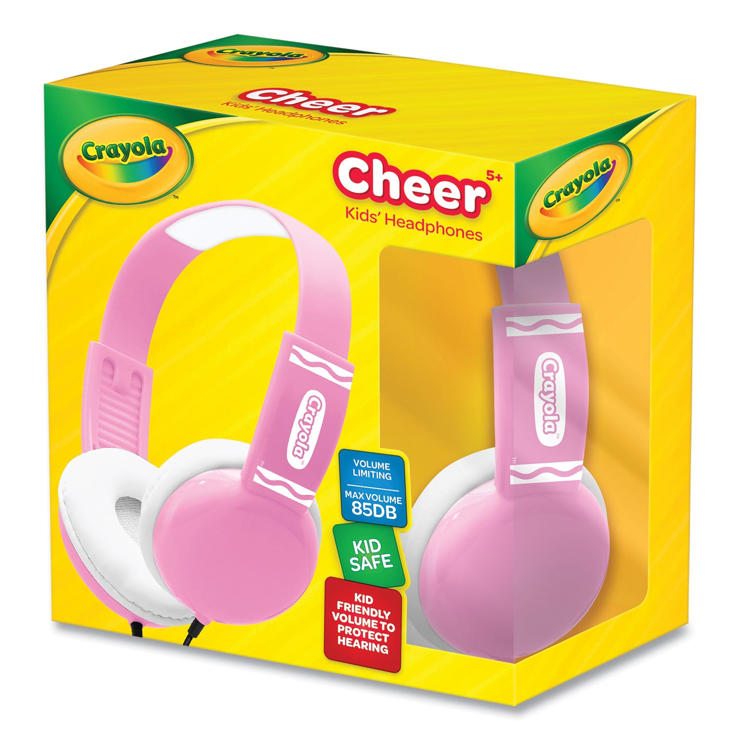 Crayola® Cheer Wired Headphones, Pink/White