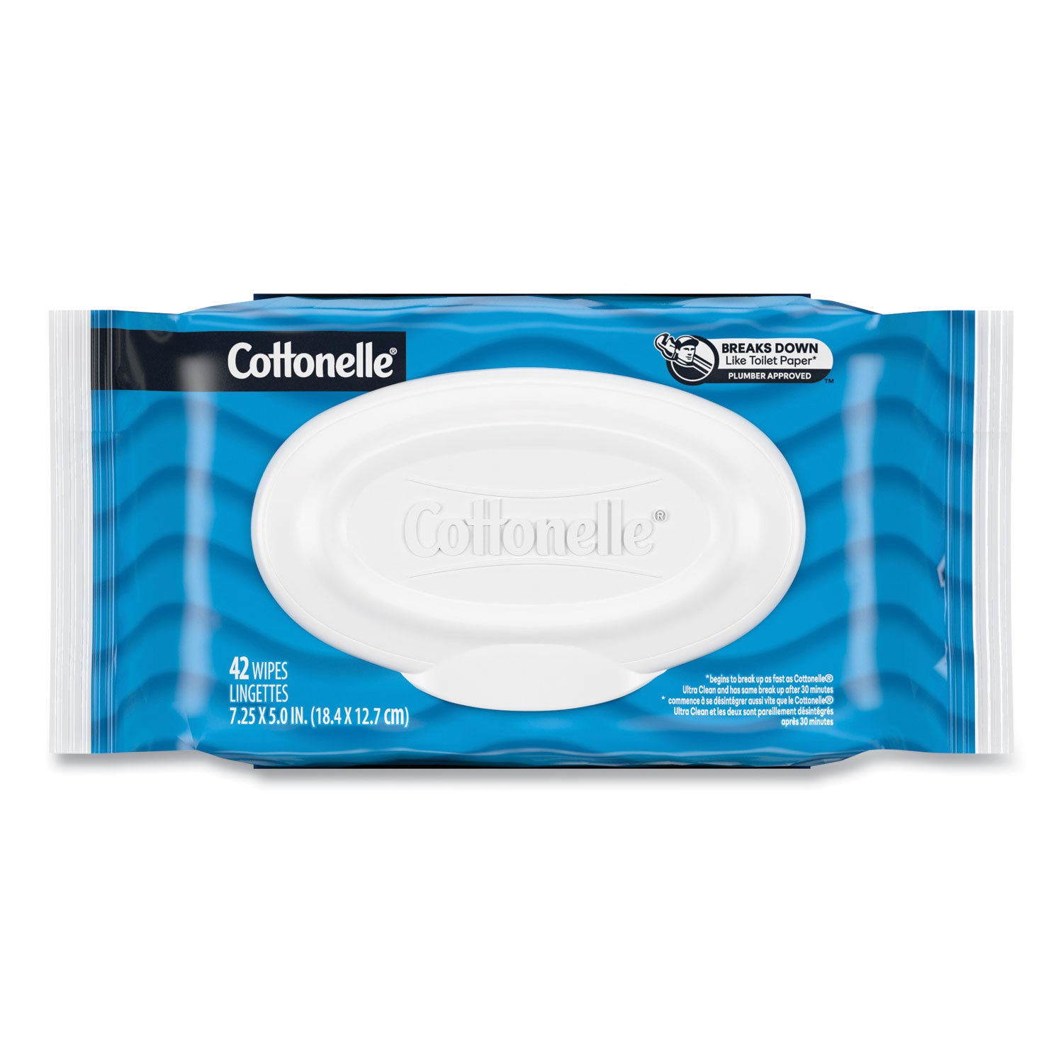 Cottonelle® Fresh Care Flushable Cleansing Cloths, 1-Ply, 3.73 x 5.5, White, 84/Pack, 8 Packs/Carton