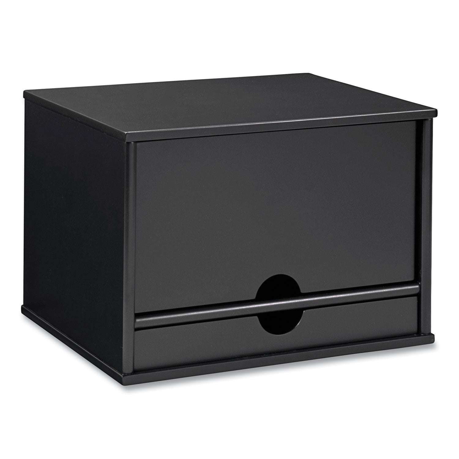 Victor® Midnight Black Collection Desktop Organizer, 5 Compartments, MDF, 13.3 x 10.5 x 9.4, Black