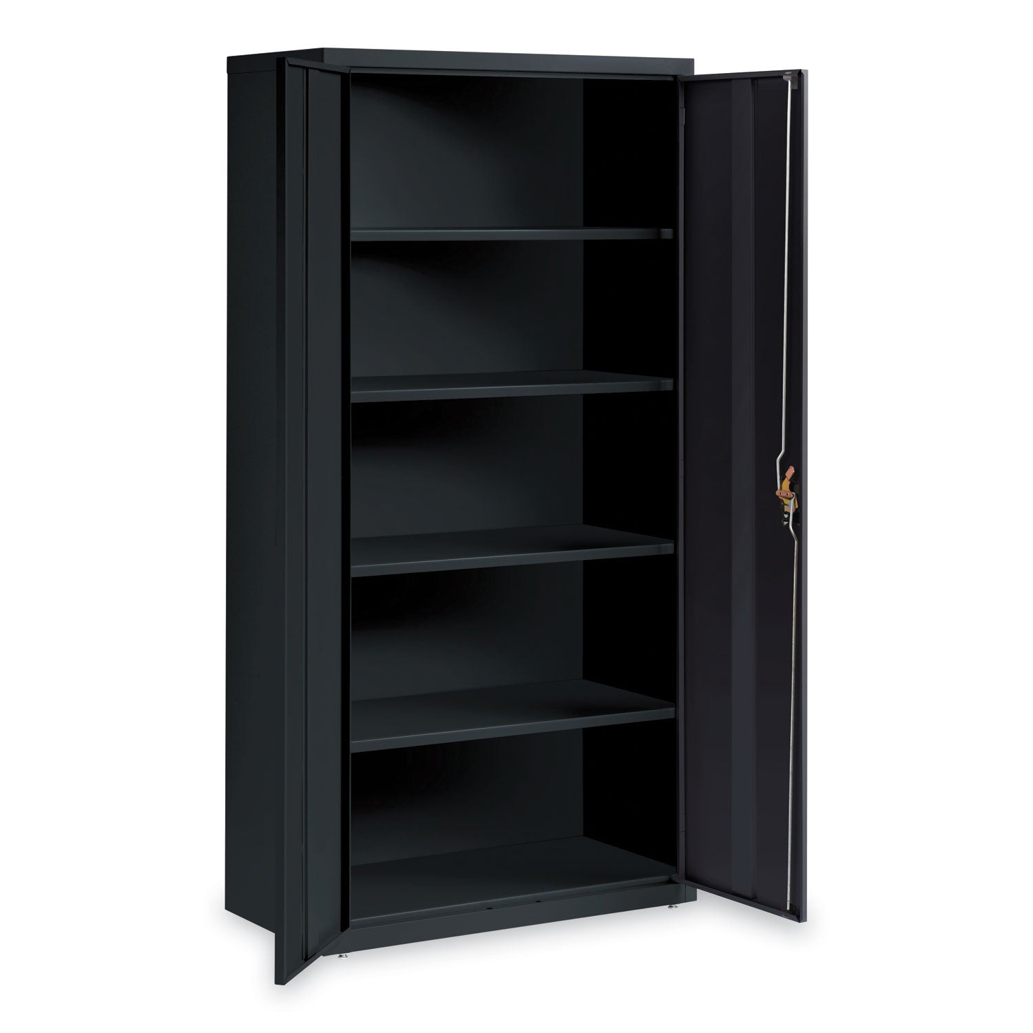 Alera® Economy Assembled Storage Cabinets, 5 Shelves, 36" x 18" x 72", Black