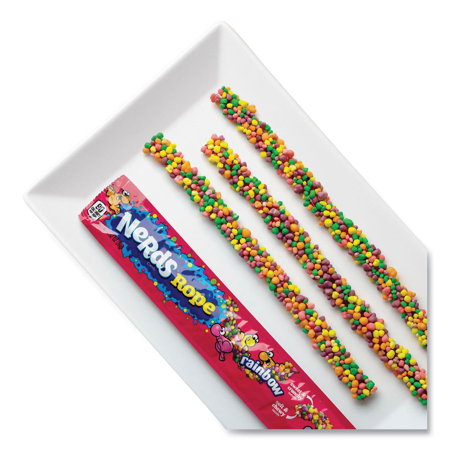 Nestlé® Nerds Rope Candy, Fruity, 0.92 oz Individually Wrapped, 24/Carton