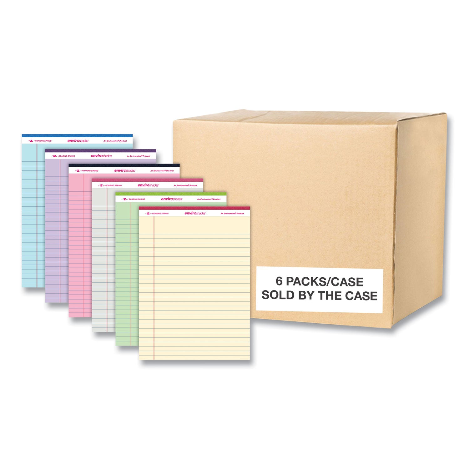 Enviroshades Legal Notepads, 50 Assorted 8.5 x 11.75 Sheets, 36 Notepads/Carton