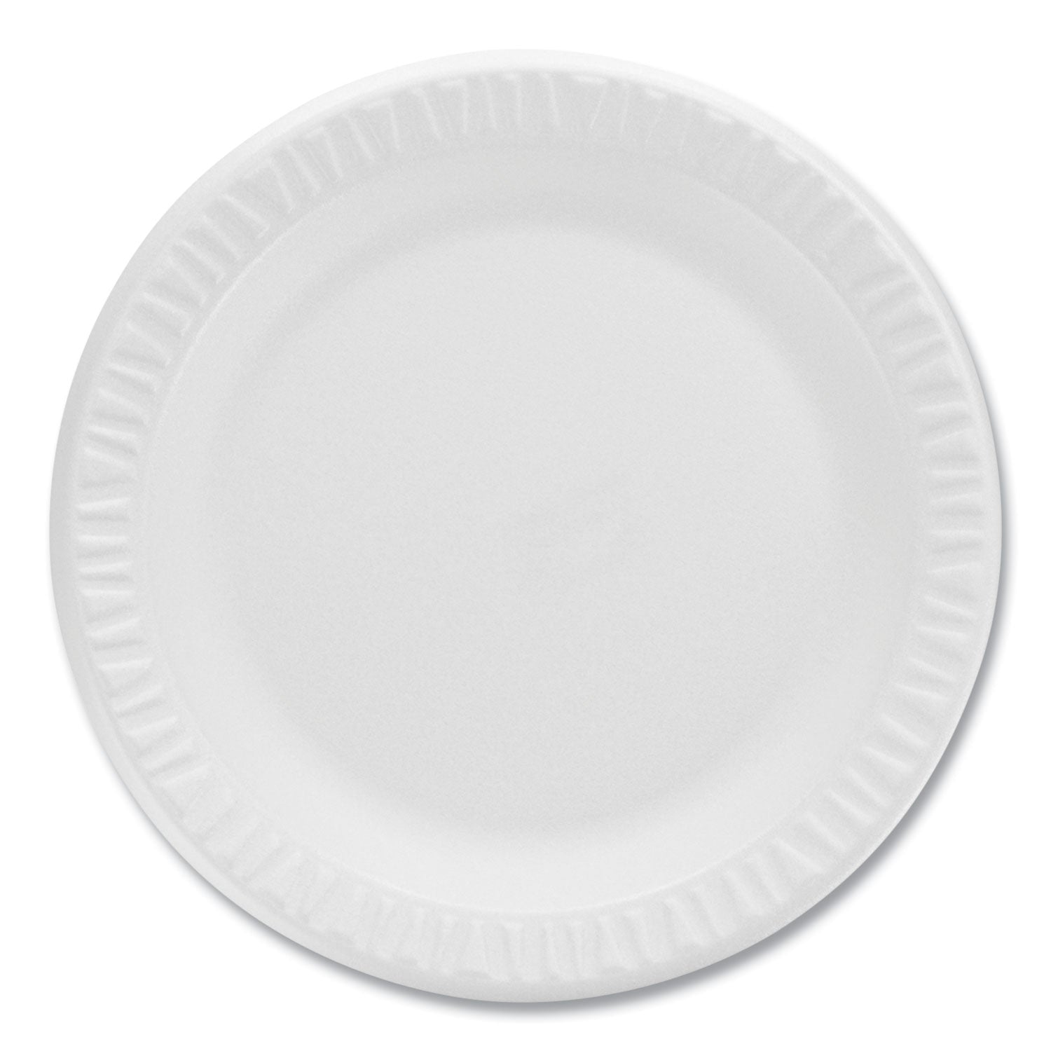 Concorde Non-Laminated Foam Plates, 9" dia, White, 125/Pack