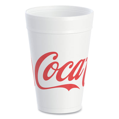 Coca-Cola Foam Cups, Foam, 32 oz, White/Red, 25/Bag, 20 Bags/Carton Flipcost Flipcost