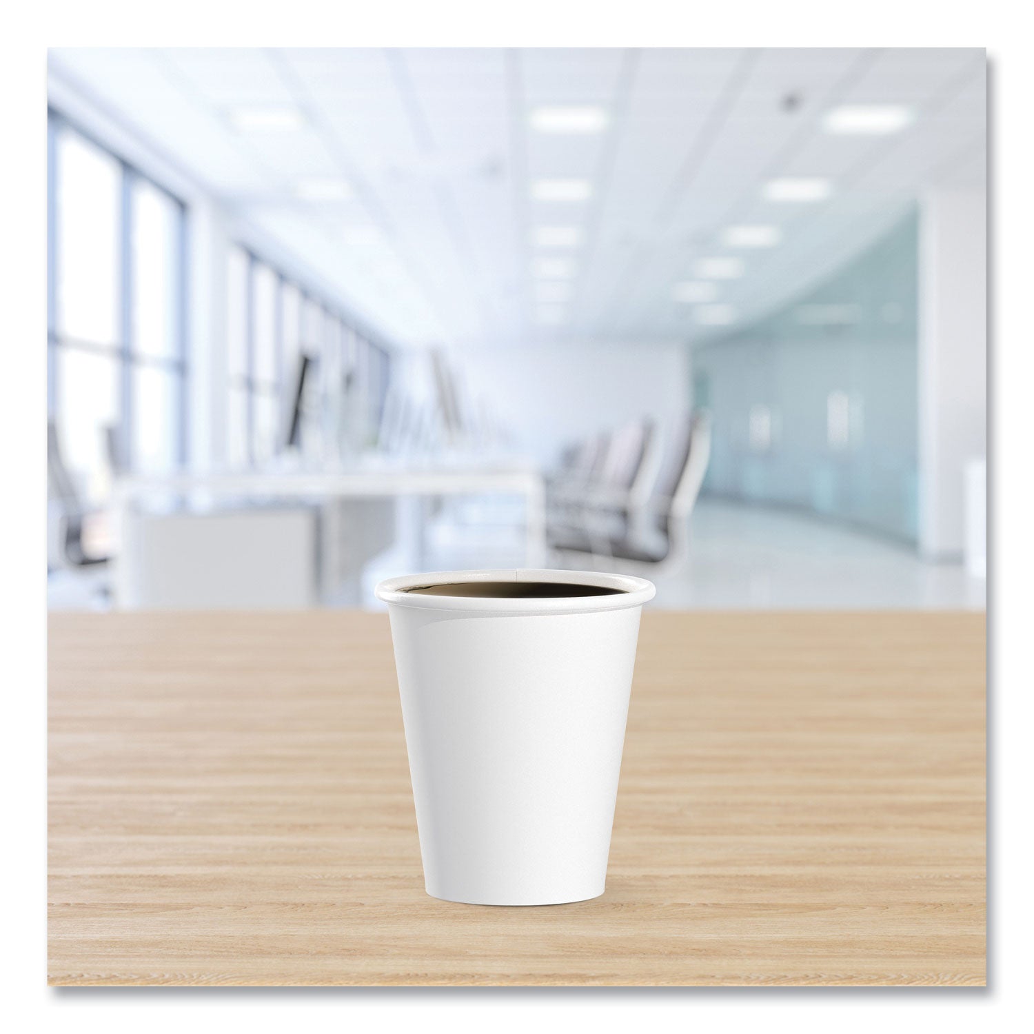 SOLO® Single-Sided Poly Paper Hot Cups, 6 oz, White, 50/Pack, 20 Packs/Carton