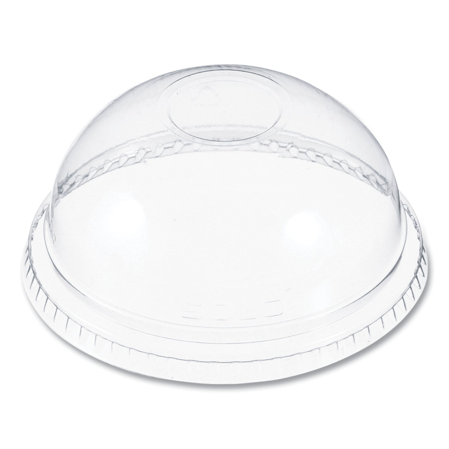 Plastic Dome Lid, No-Hole, Fits 9 oz to 22 oz Cups, Clear, 100/Sleeve, 10 Sleeves/Carton