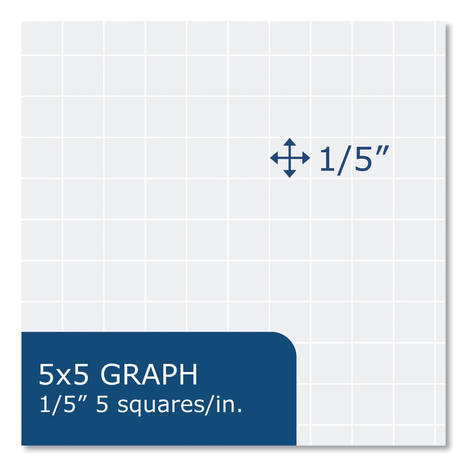 Roaring Spring® Whitelines Notebook, Quadrille Rule, (5 sq/in), Gray/Orange Cover, (70) 11 x 8.5 Sheets, 12/Carton