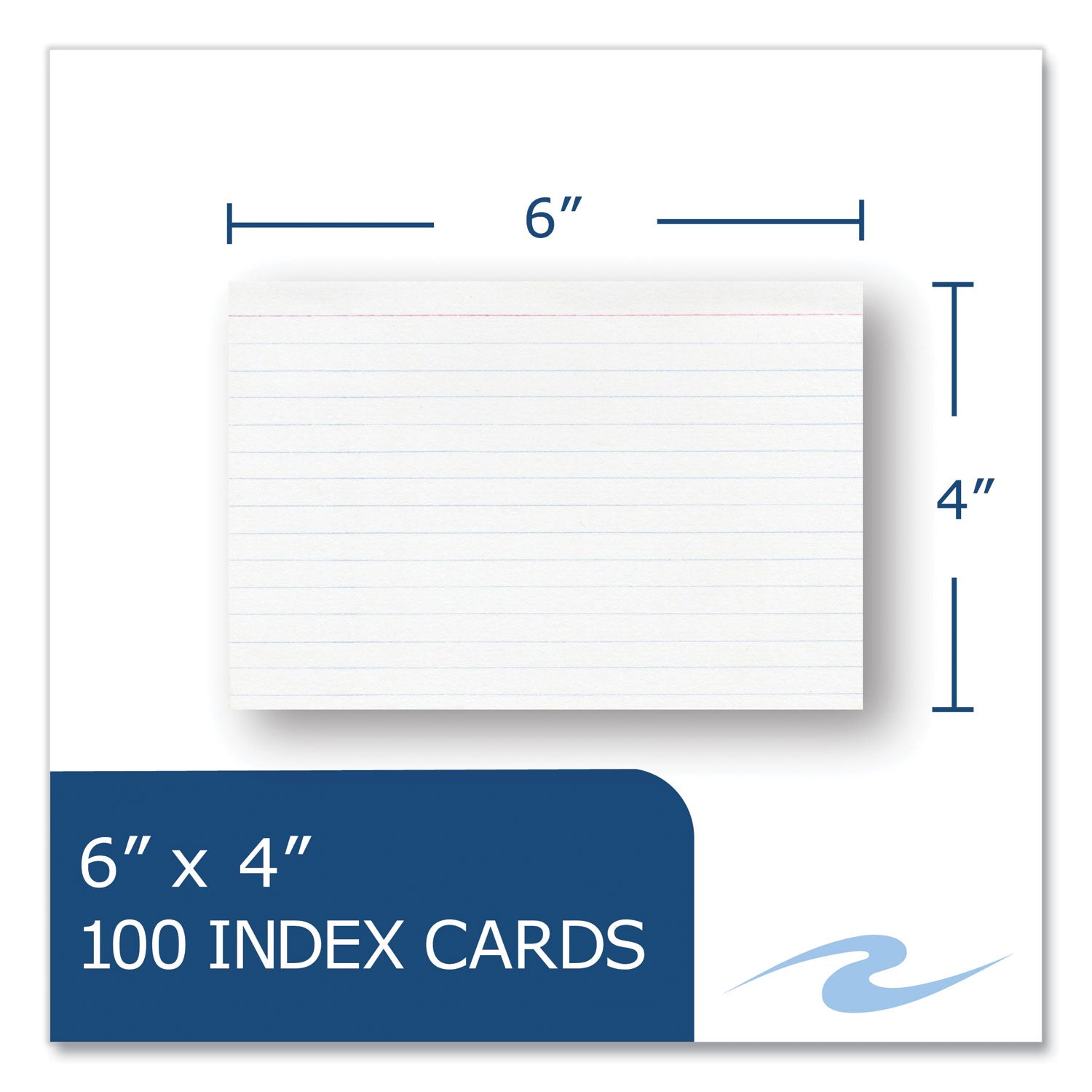 Roaring Spring® Environotes Recycled Index Cards, Narrow Ruled, 4 x 6, White, 100 Cards, 36/Carton