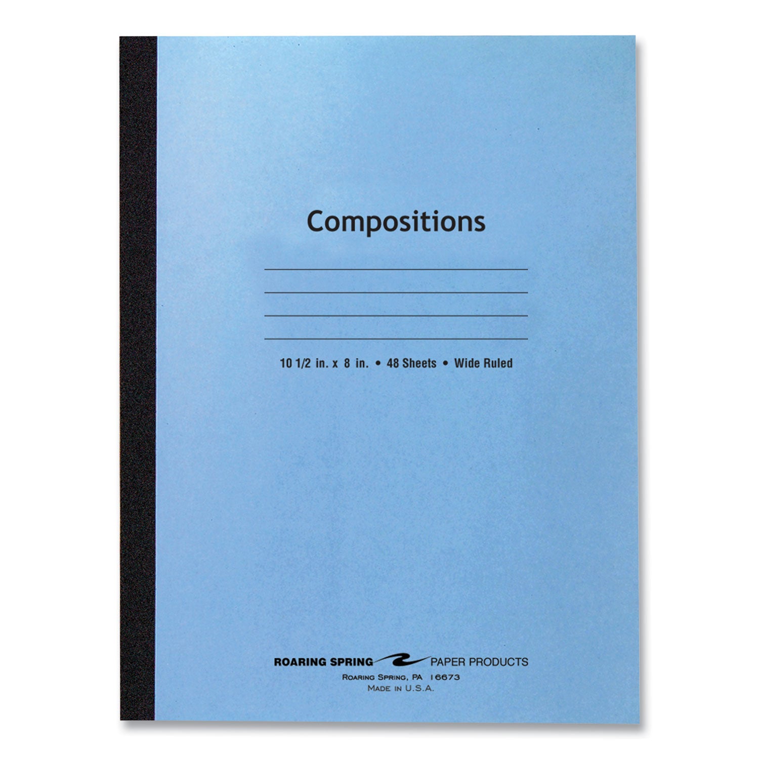 Flexible Cover Composition Notebook, Wide/Legal Rule, Blue Cover, (48) 10.5 x 8 Sheets, 72/Carton