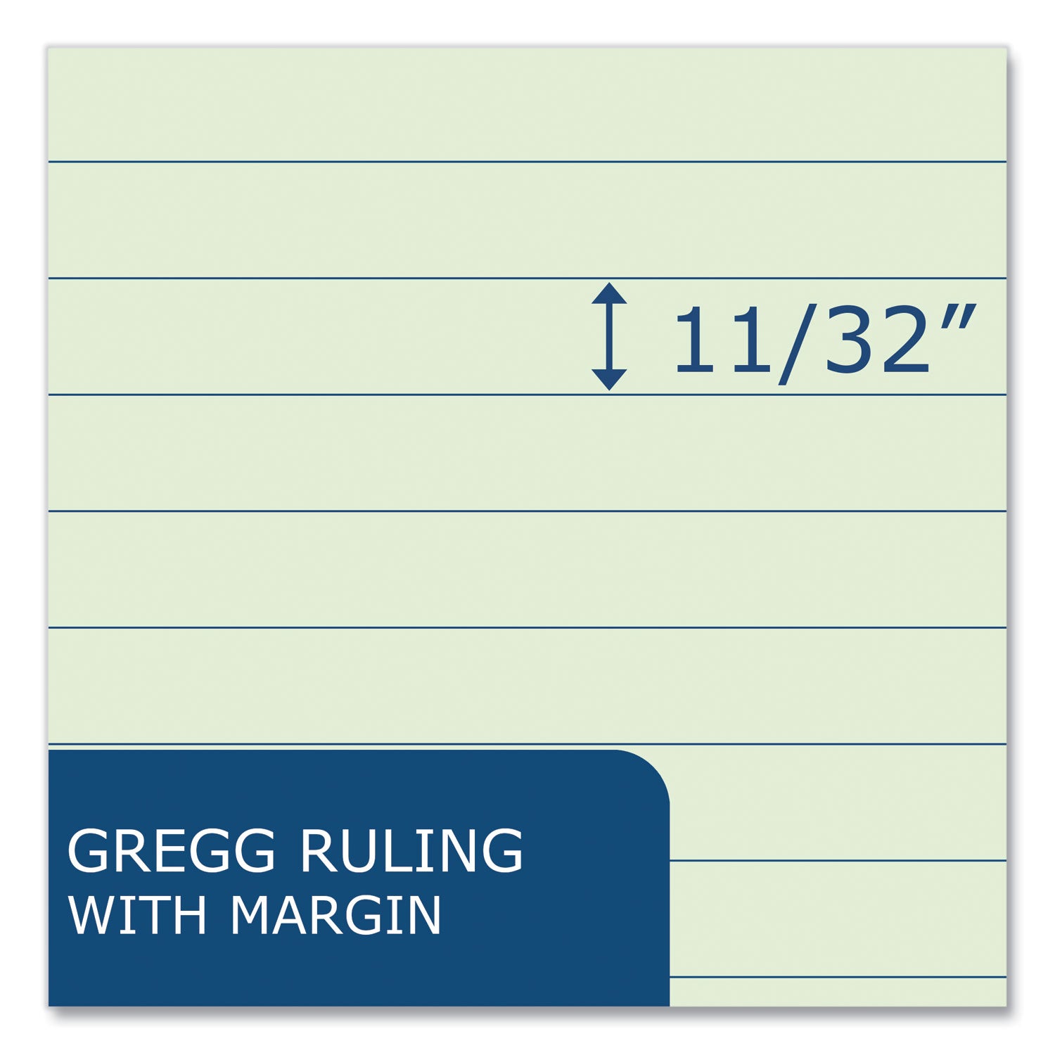 Roaring Spring® Boardroom Series Steno Pad, Gregg Ruled, Brown Cover, 80 Green 6 x 9 Sheets, 72 Pads/Carton