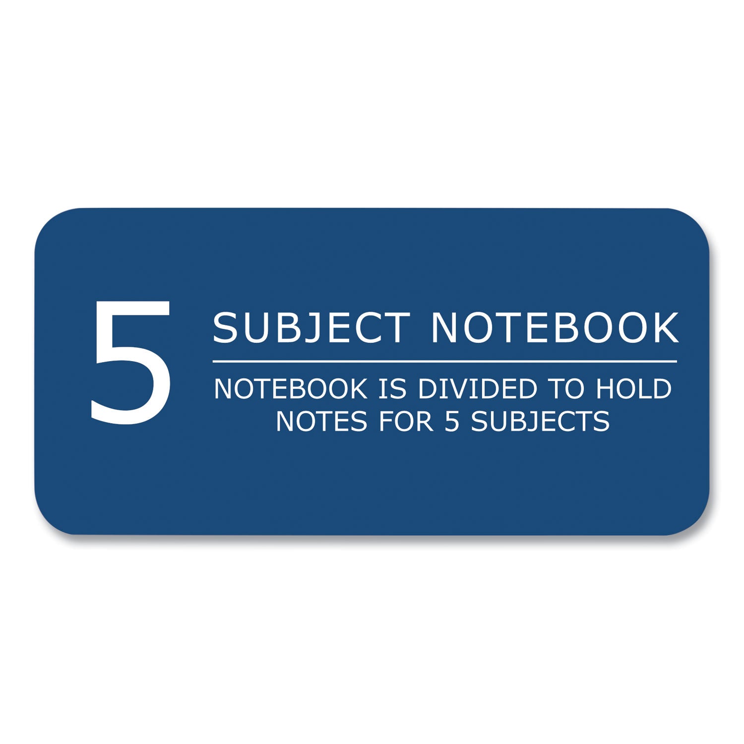 Roaring Spring® Wirebound Notebook with Tabs, 5-Subject, College Rule, Randomly Assorted Covers, (200) 11 x 8.5 Sheets, 12/Carton