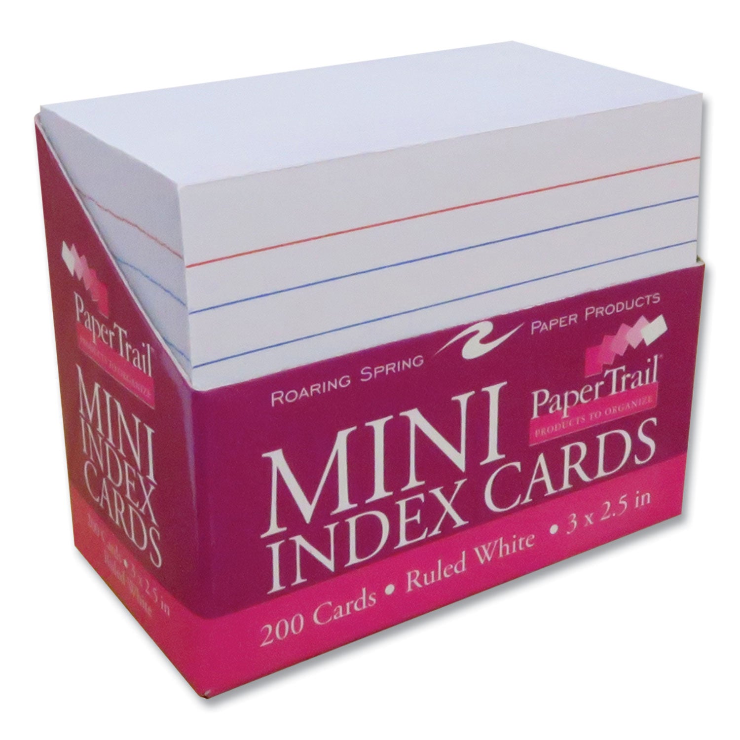 Trayed Index Cards, Narrow Ruled, 3 x 2.5, 200/Tray, 36/Carton Roaring Spring® Flipcost