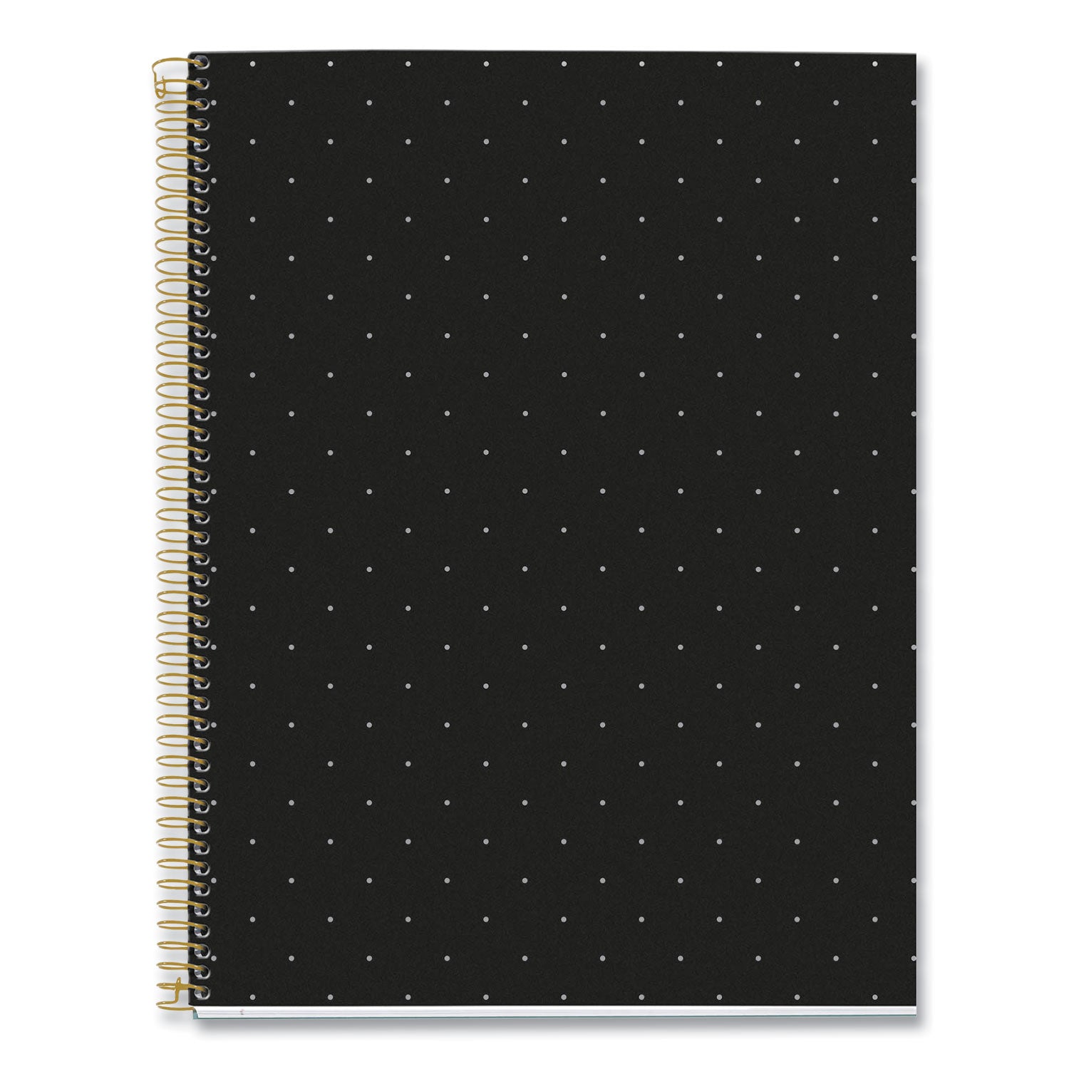 Roaring Spring® MR M Fashion Notebook, 4-Subject, Medium/College Rule, Black Dots Cover, (120) 11 x 8.5 Sheets, 5/Carton