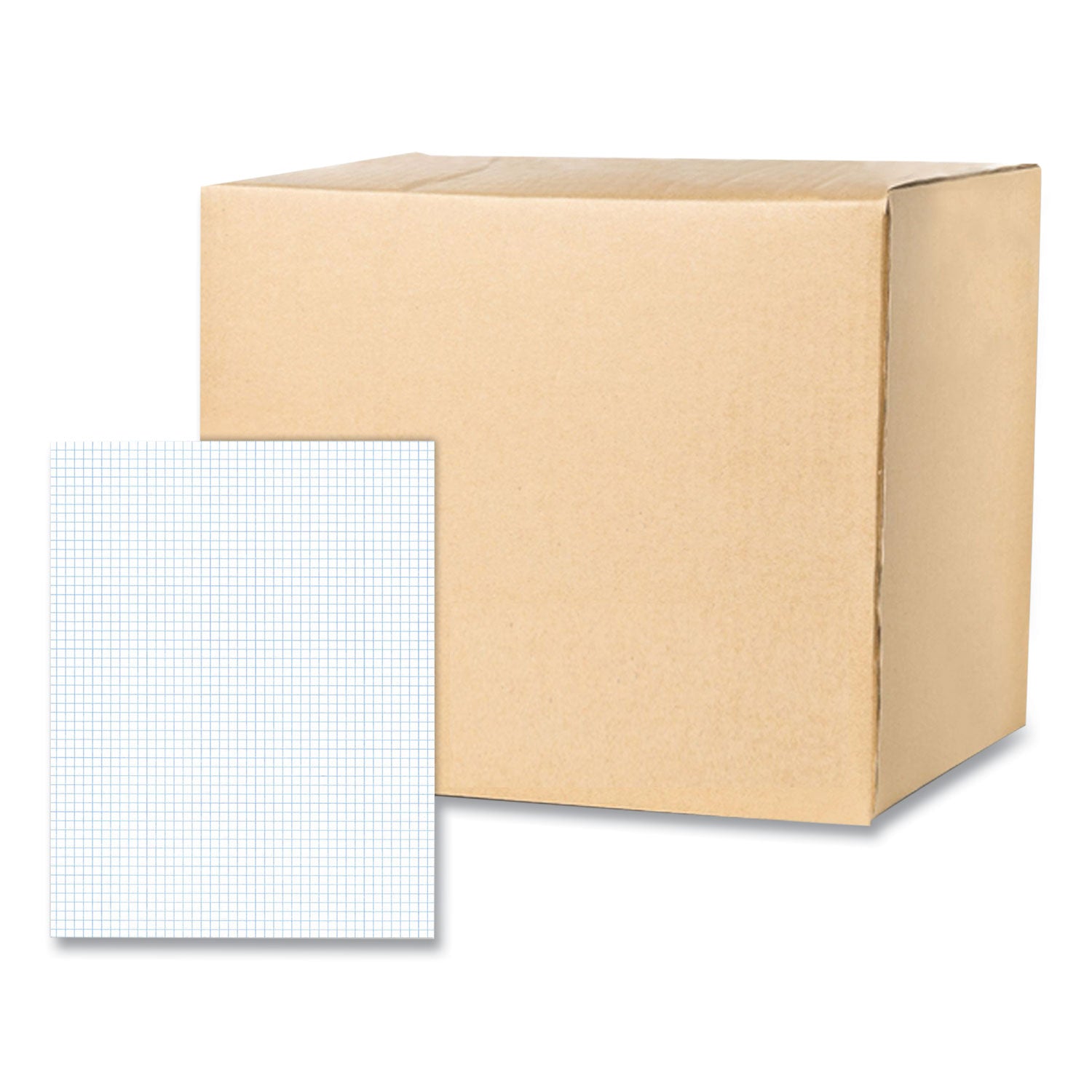 Gummed Pad, 5 sq/in Quadrille Rule, 50 White 8.5 x 11 Sheets, 72/Carton