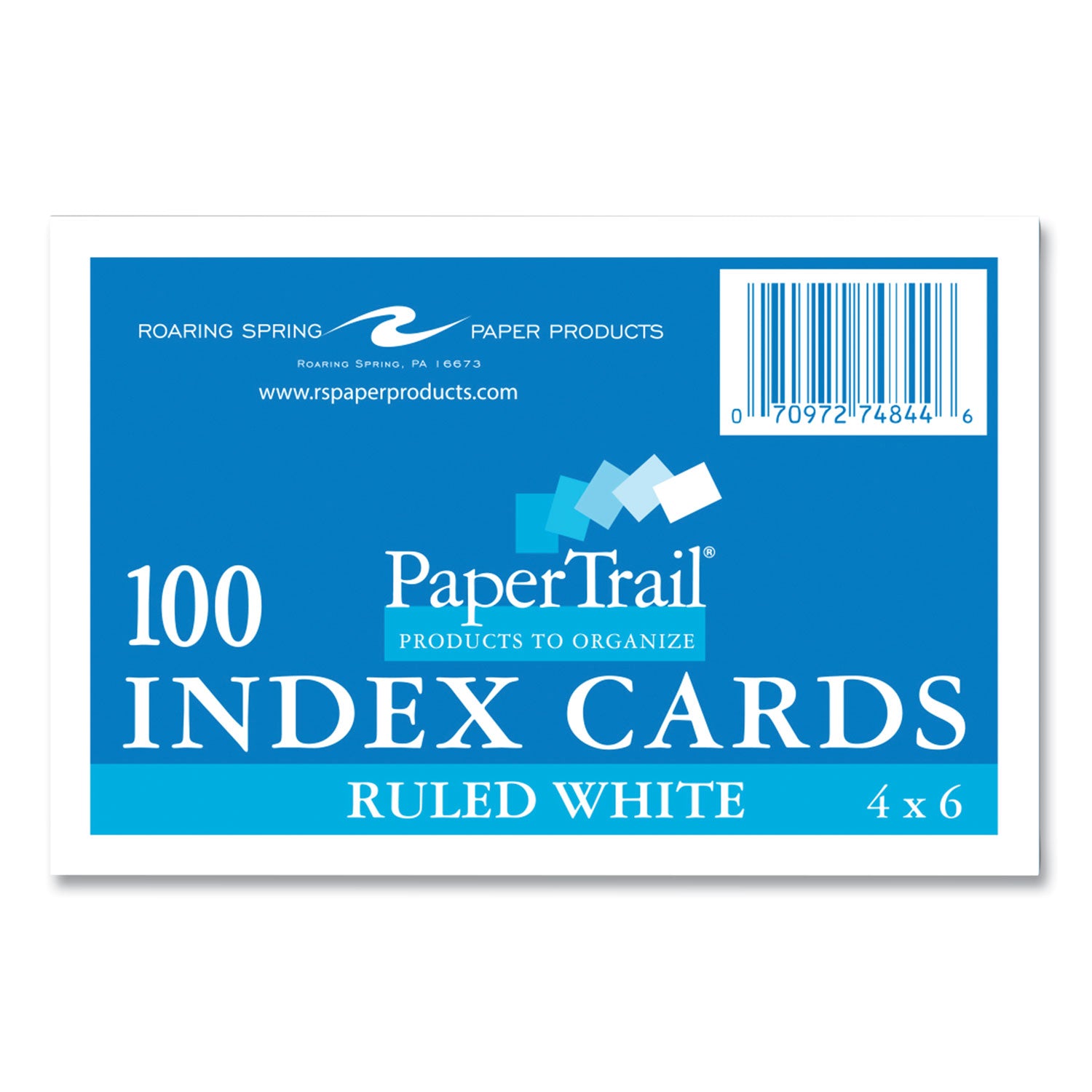 Roaring Spring® White Index Cards, Narrow Ruled, 4 x 6, 100 Cards, 36/Carton