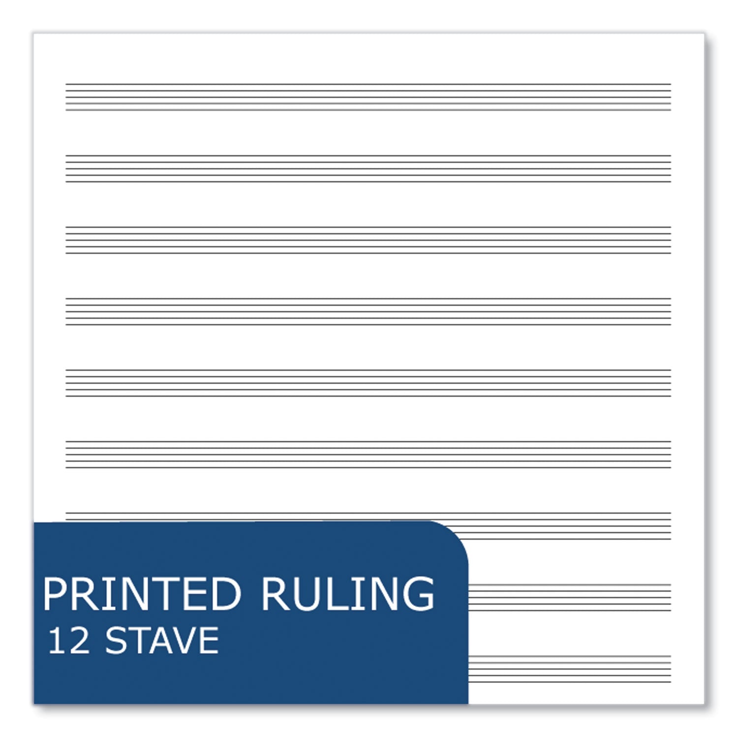 Roaring Spring® Music Filler Paper, 3-Hole Punched, 8.5 x 11, Music Transcription Format, 20 Sheets/Pack, 24 Packs/Carton