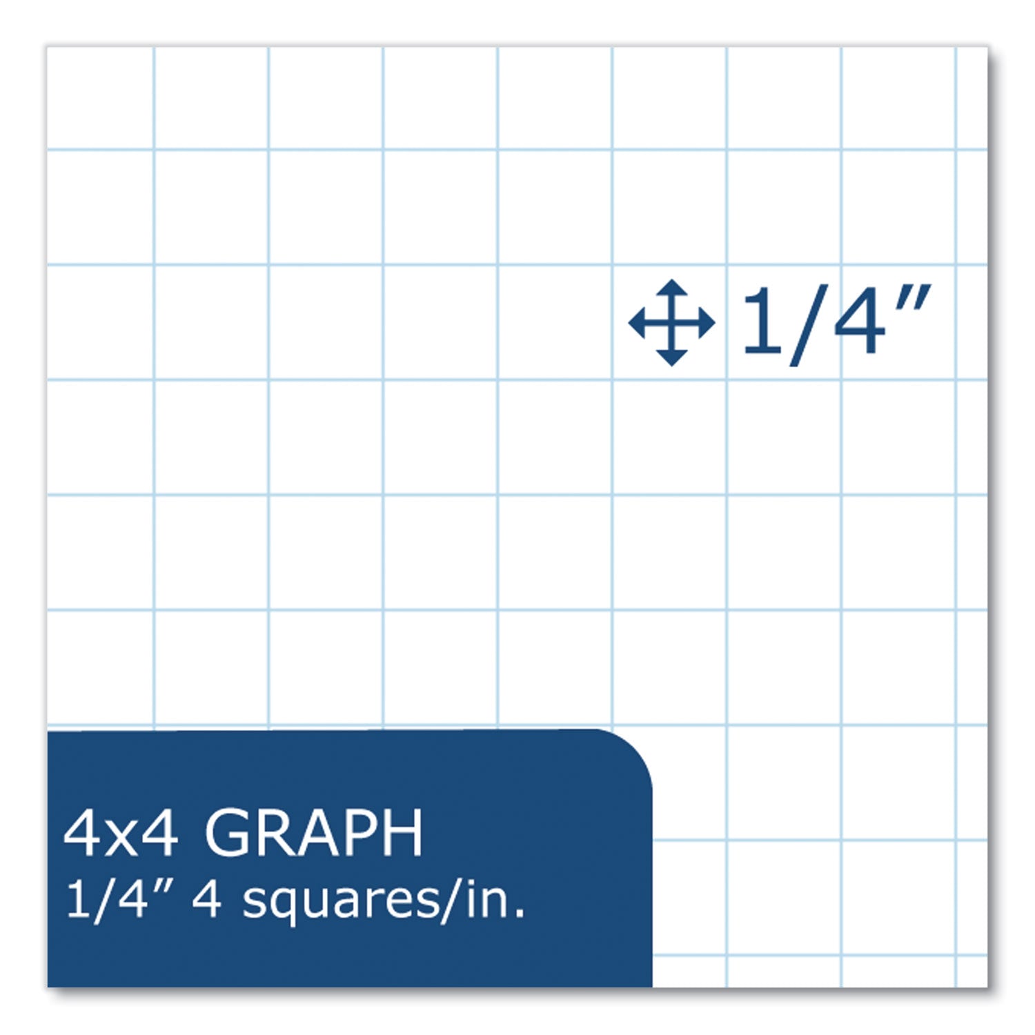 Roaring Spring® Graph Filler Paper, 3-Hole, 8.5 x 11, Quadrille: 4 sq/in, 80 Sheets/Pack, 24 Packs/Carton