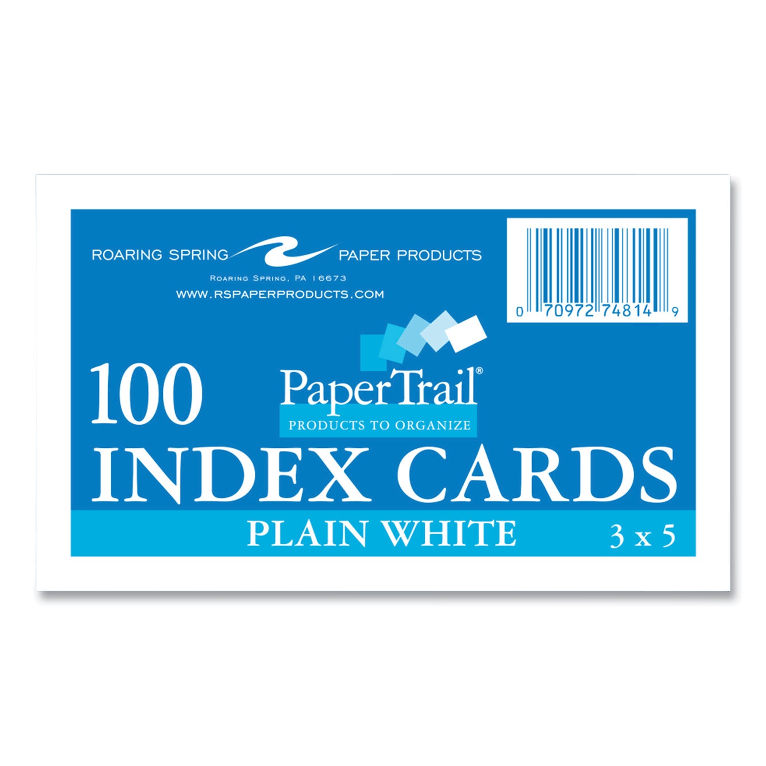 Roaring Spring® White Index Cards, 3 x 5, 100 Cards, 36/Carton