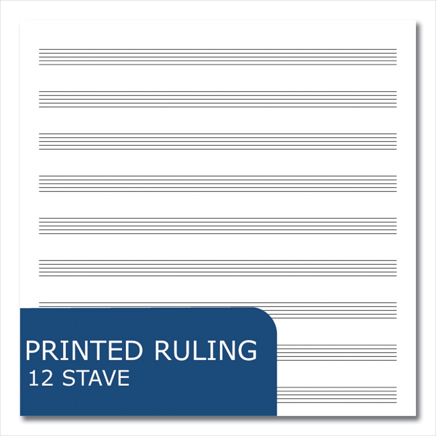 Roaring Spring® Music Notebook, Music Transcription Format, White Cover, (32) 11 x 8.5 Sheets, 24/Carton