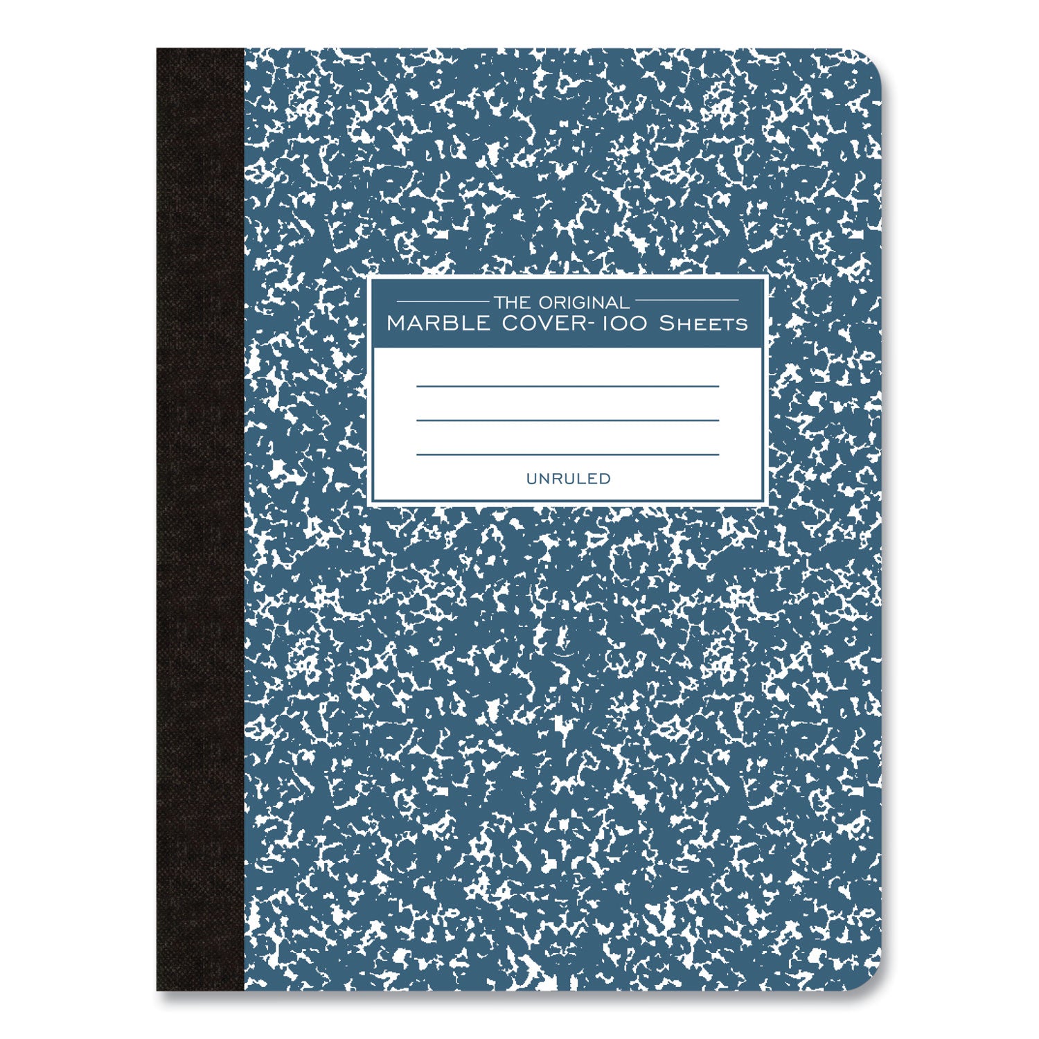 Roaring Spring® Hardcover Marble Composition Book, Unruled, Blue Marble Cover, (100) 9.75 x 7.5 Sheets, 24/Carton