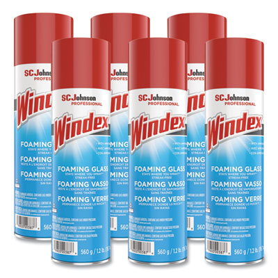 Windex® Foaming Glass Cleaner, Fresh, 20 oz Aerosol Spray, 6/Carton - Flipcost