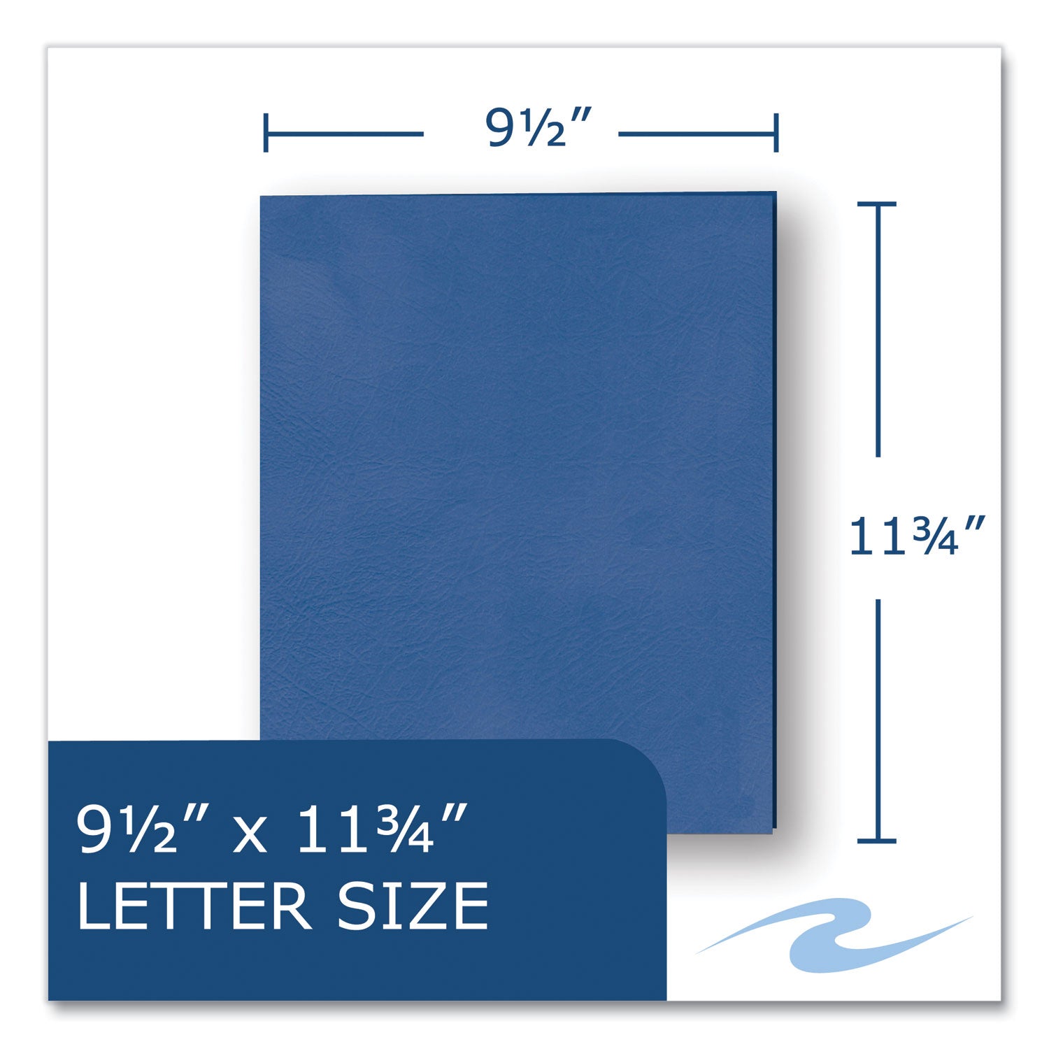 Roaring Spring® Pocket Folder, 0.5" Capacity, 11 x 8.5, Dark Blue, 25/Box, 10 Boxes/Carton