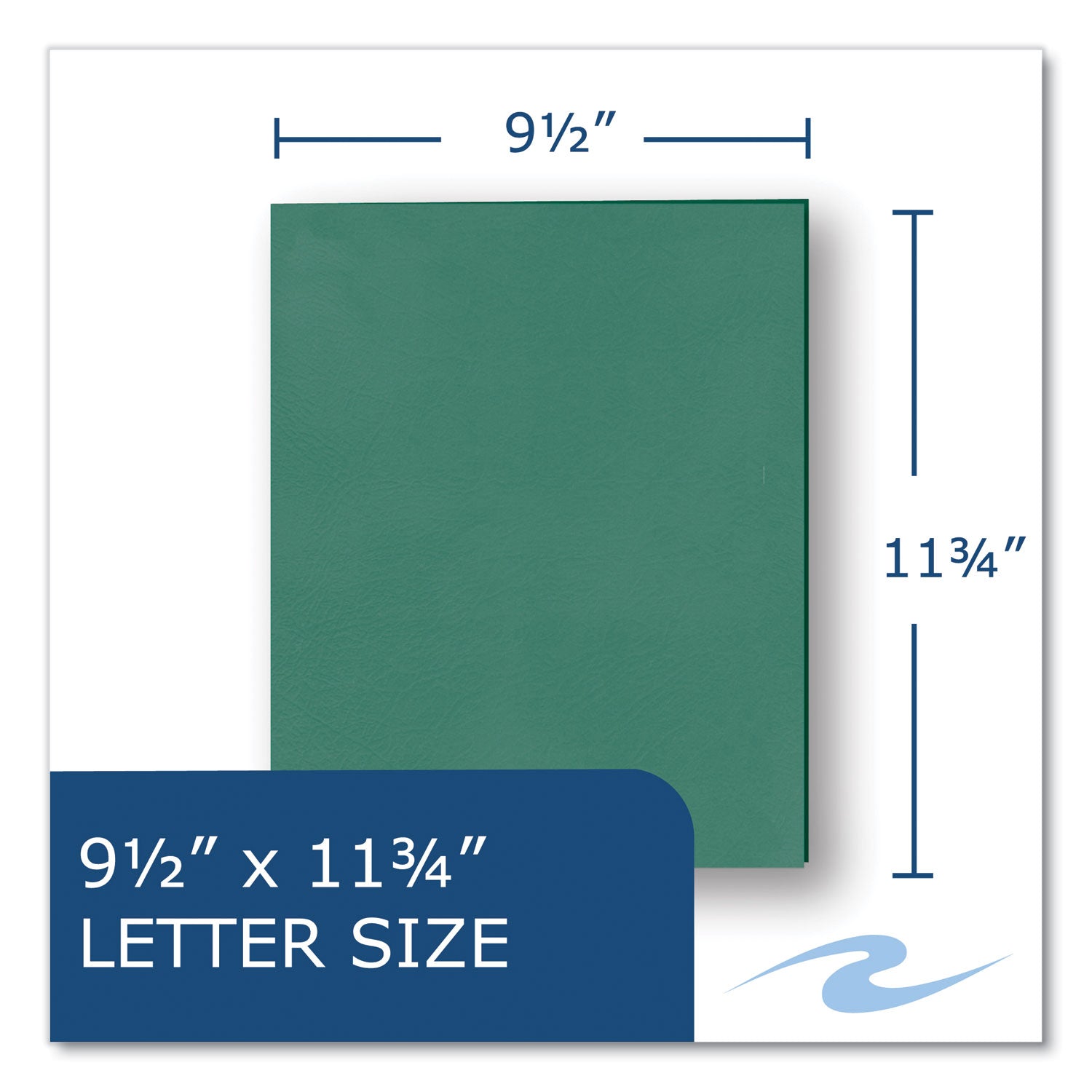 Roaring Spring® Pocket Folder, 0.5" Capacity, 11 x 8.5, Green, 25/Box, 10 Boxes/Carton