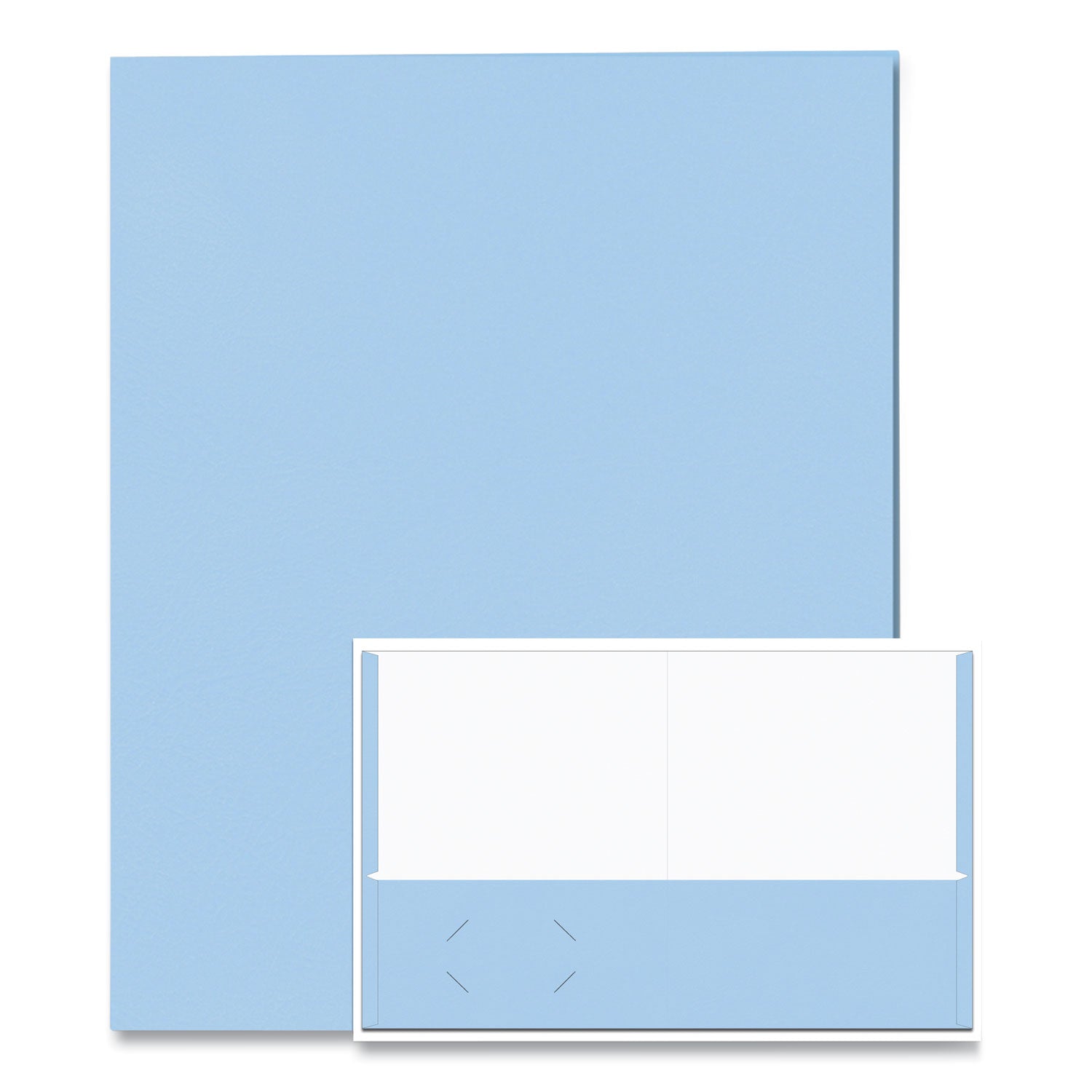 Roaring Spring® Pocket Folder, 0.5" Capacity, 11 x 8.5, Light Blue, 25/Box, 10 Boxes/Carton