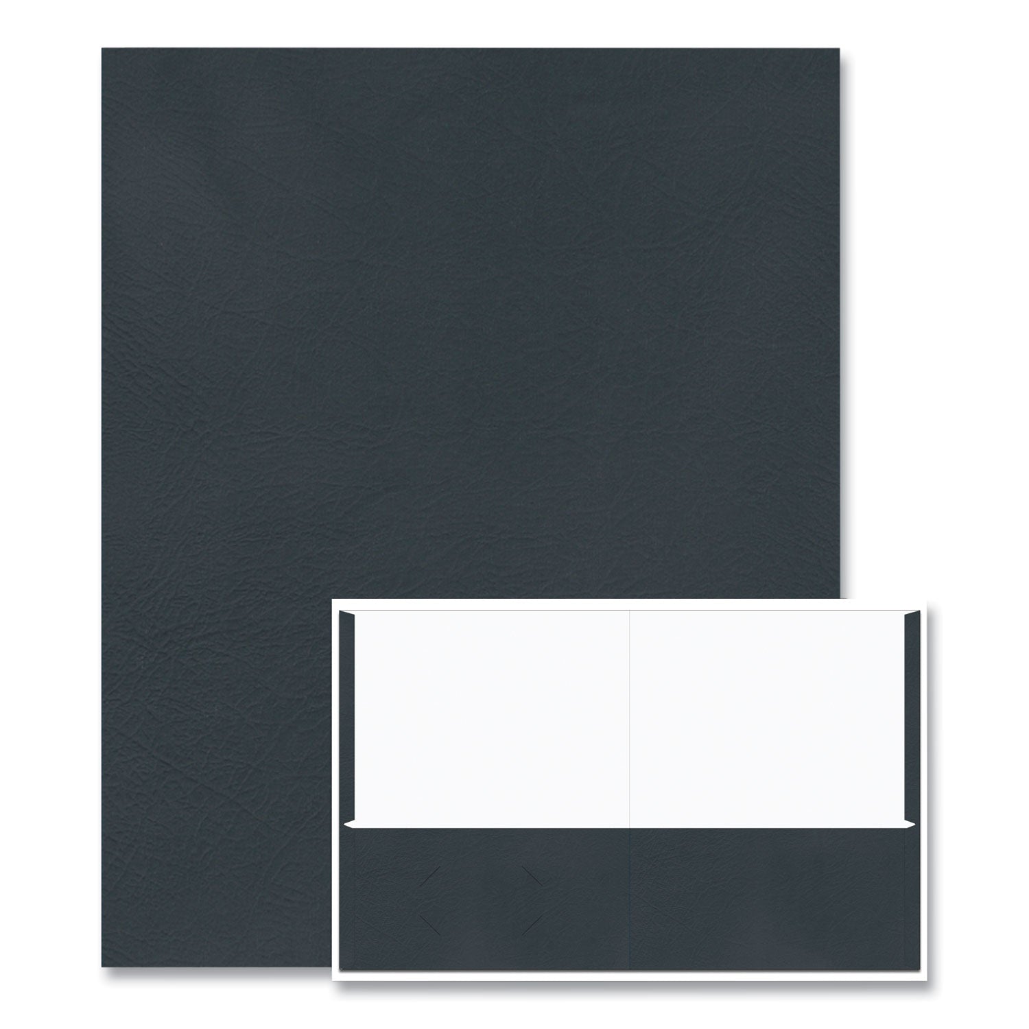 Roaring Spring® Pocket Folder, 0.5" Capacity, 11 x 8.5, Black, 25/Box, 10 Boxes/Carton