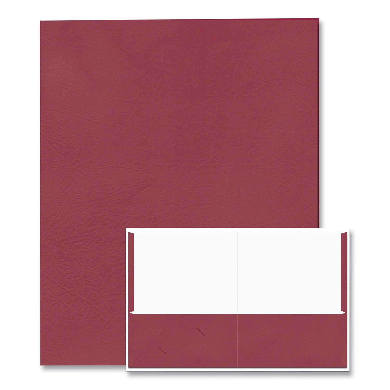 Roaring Spring® Pocket Folder, 0.5" Capacity, 11 x 8.5, Scarlet, 25/Box, 10 Boxes/Carton