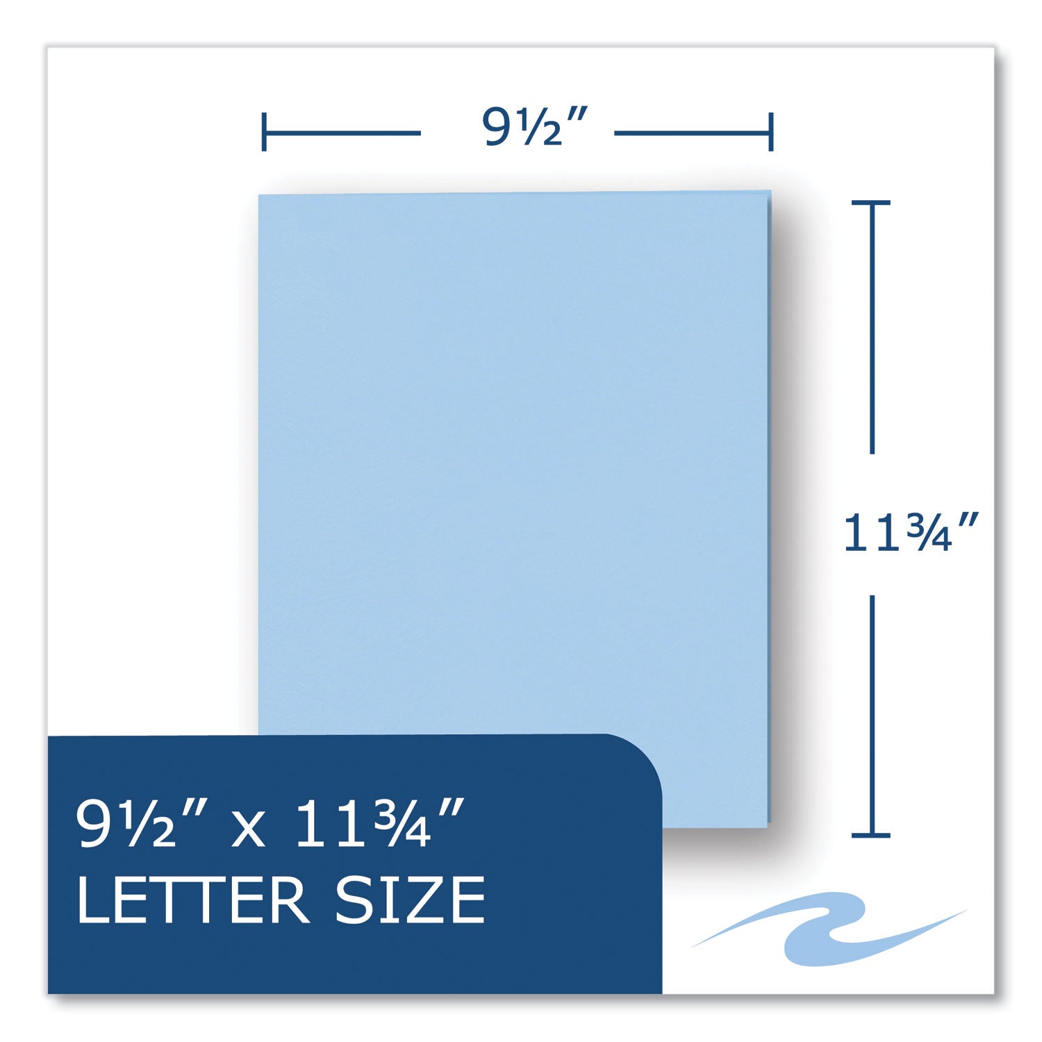 Roaring Spring® Pocket Folder, 0.5" Capacity, 11 x 8.5, Light Blue, 25/Box, 10 Boxes/Carton