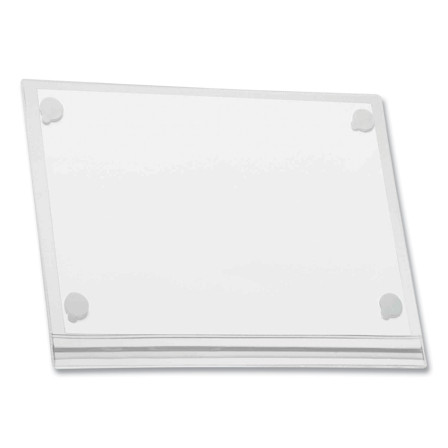 Durable® Self-Adhesive Water-Resistant Sign Holder, 8.5 x 11, Clear Frame, 5/Pack