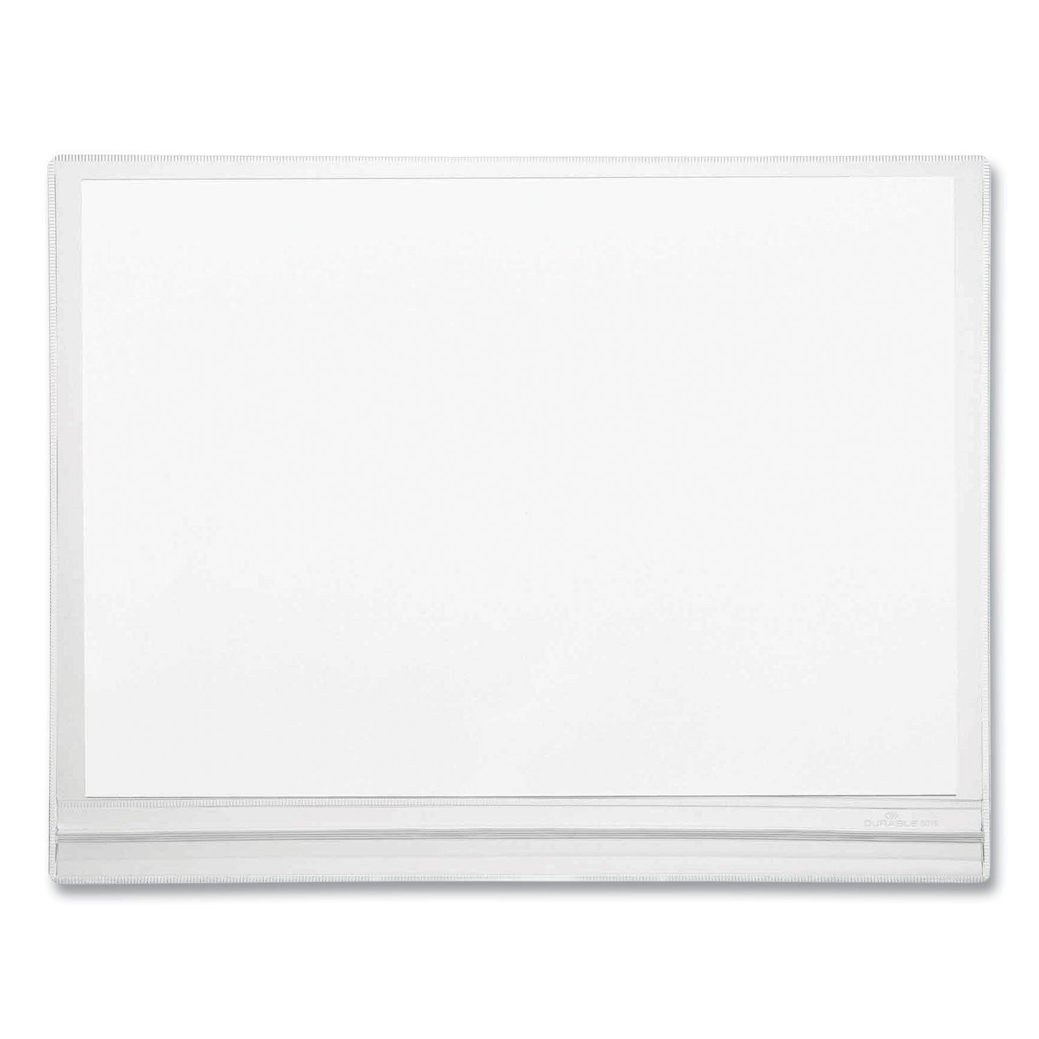 Durable® Self-Adhesive Water-Resistant Sign Holder, 8.5 x 11, Clear Frame, 5/Pack