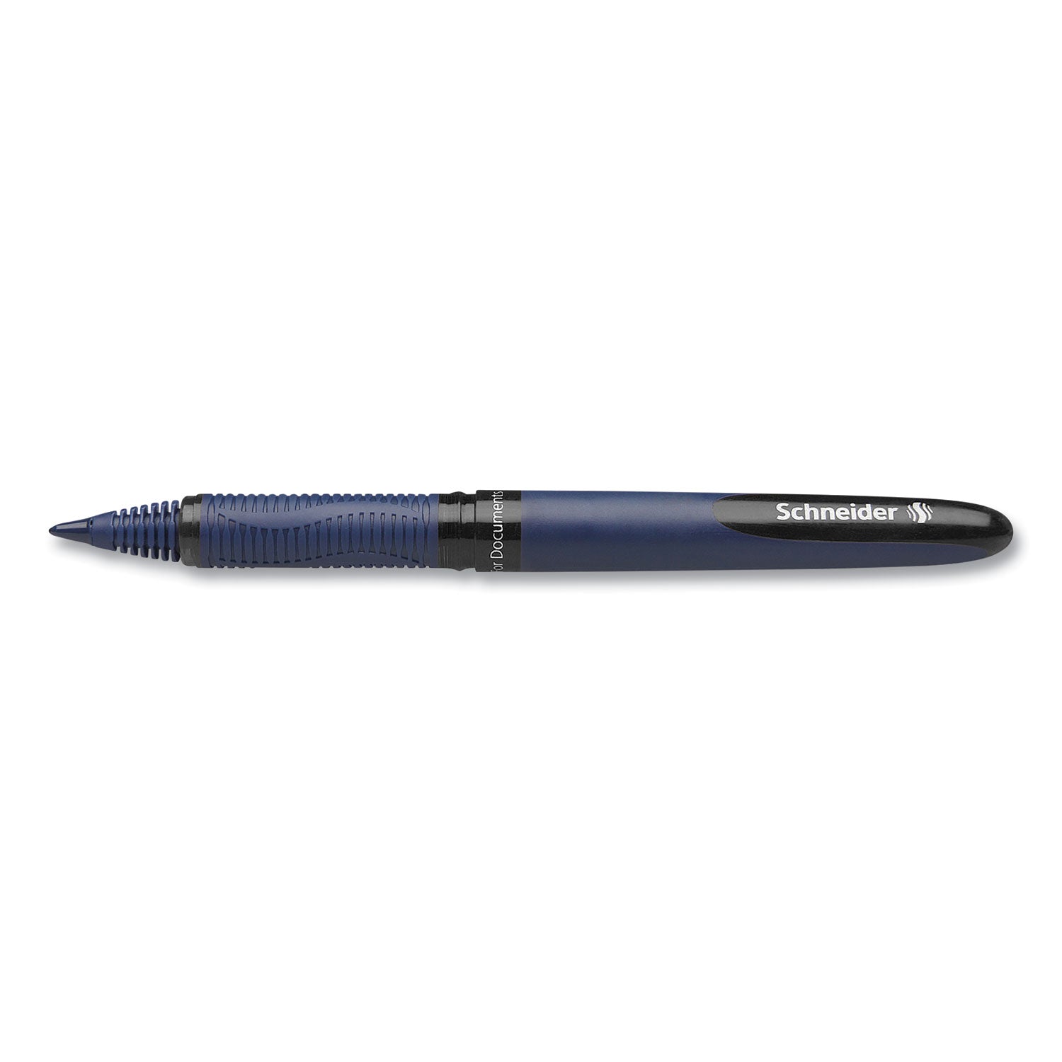 Schneider® One Business Rollerball Pen, Stick, Fine 0.6 mm, Black Ink, Dark Blue/Black Barrel, 10/Box