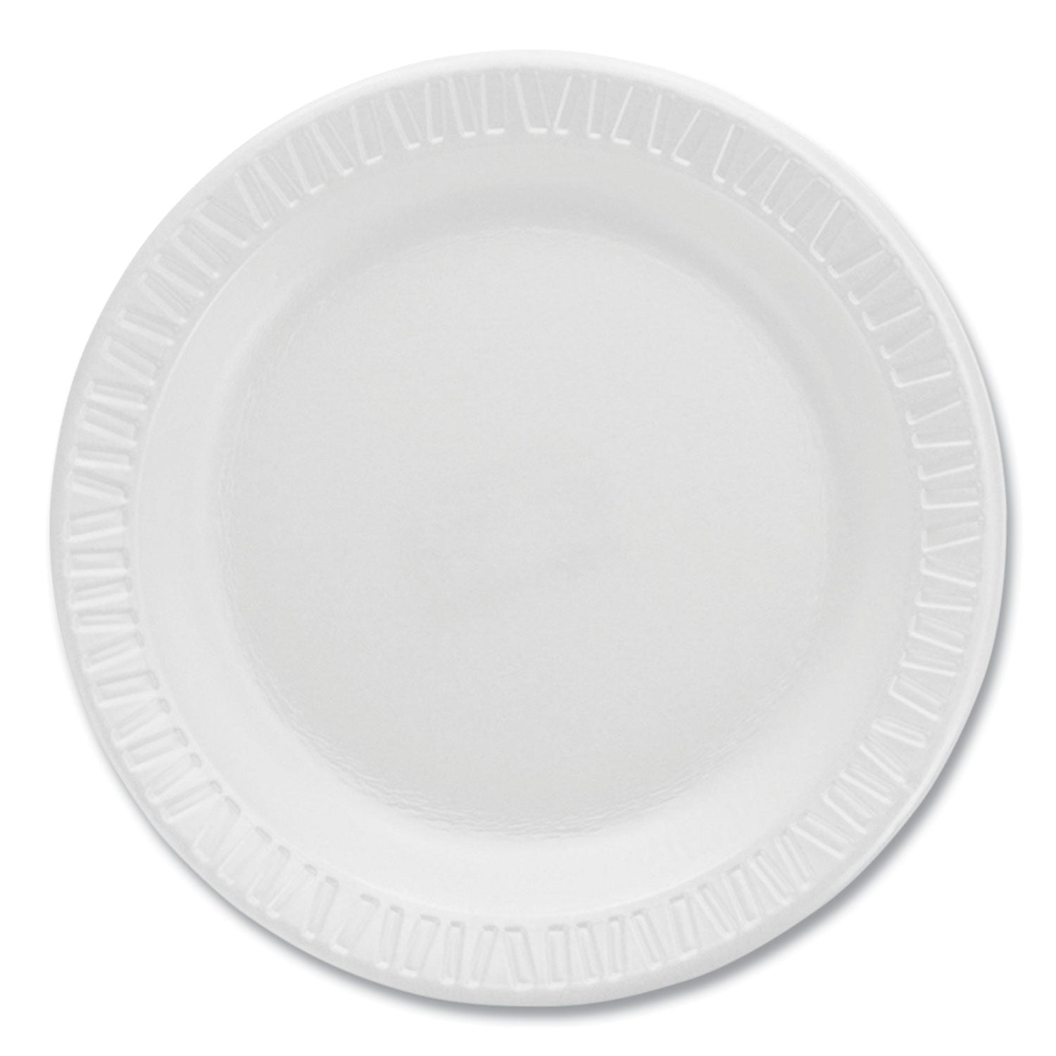 Quiet Classic Laminated Foam Dinnerware Plates, 6" dia, White, 125/Pack, 8 Packs/Carton