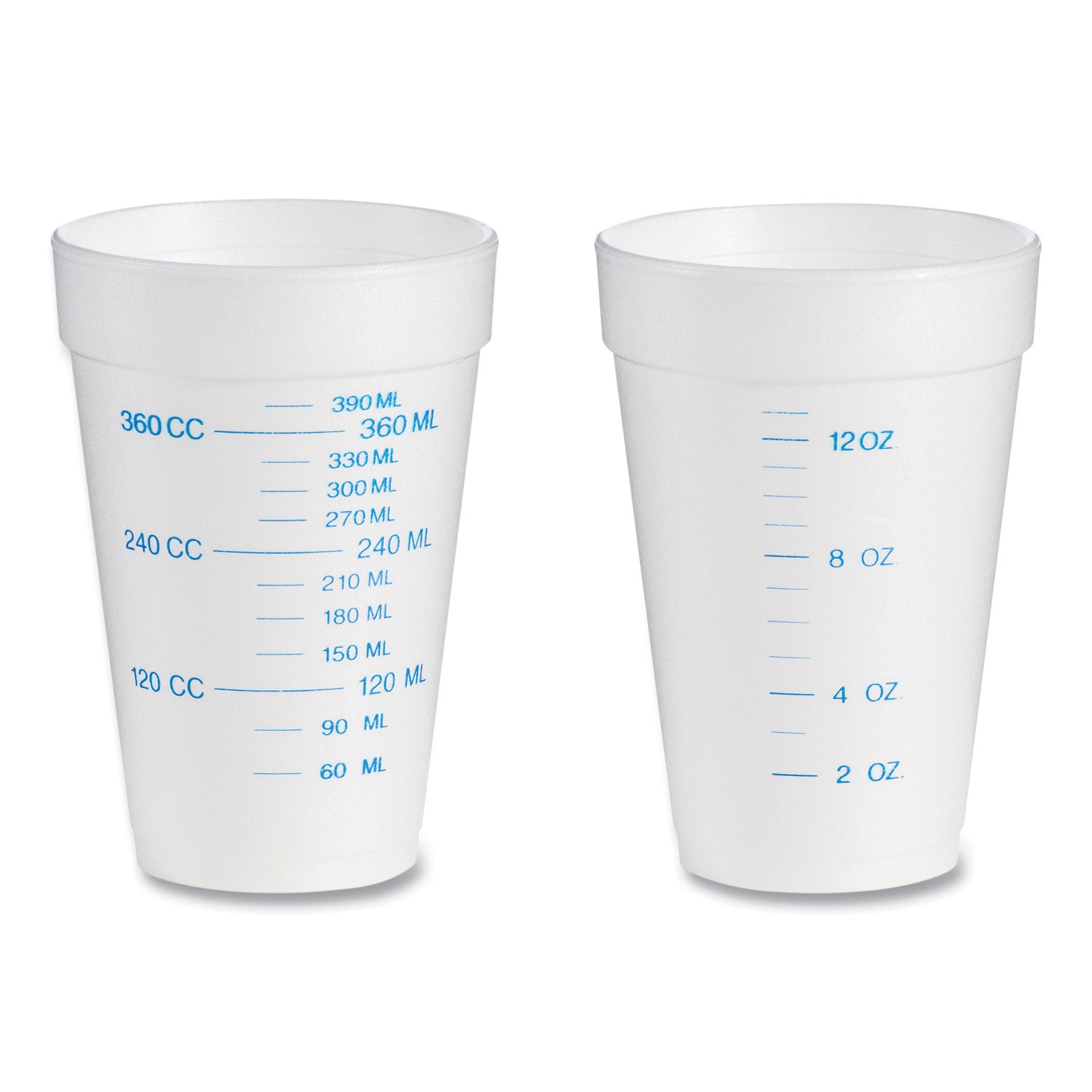 Dart® Graduated Foam Medical Cups, 16 oz, White, 25/Pack, 40 Packs/Carton